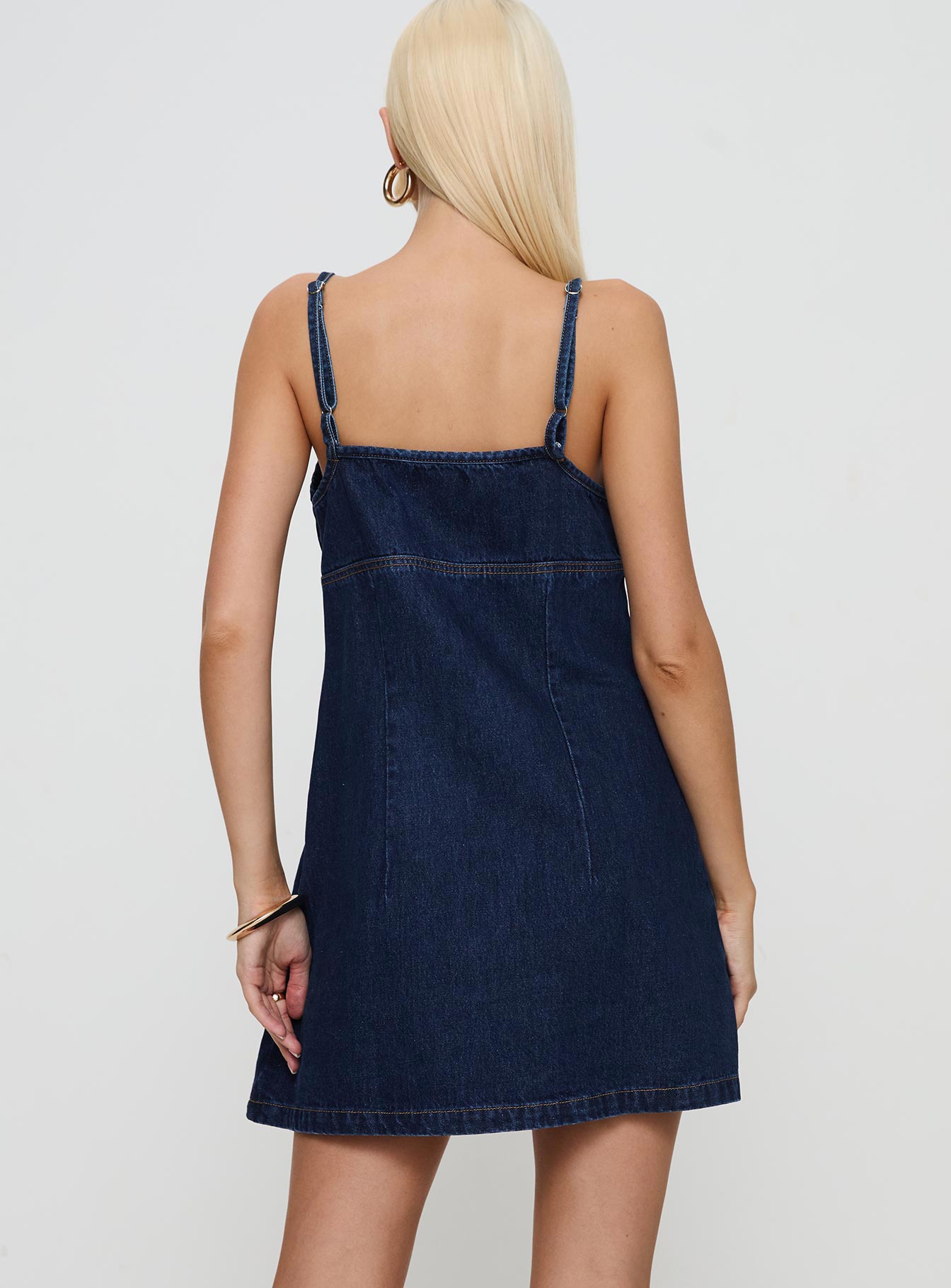 Adria Denim Mini Dress Indigo Official Site