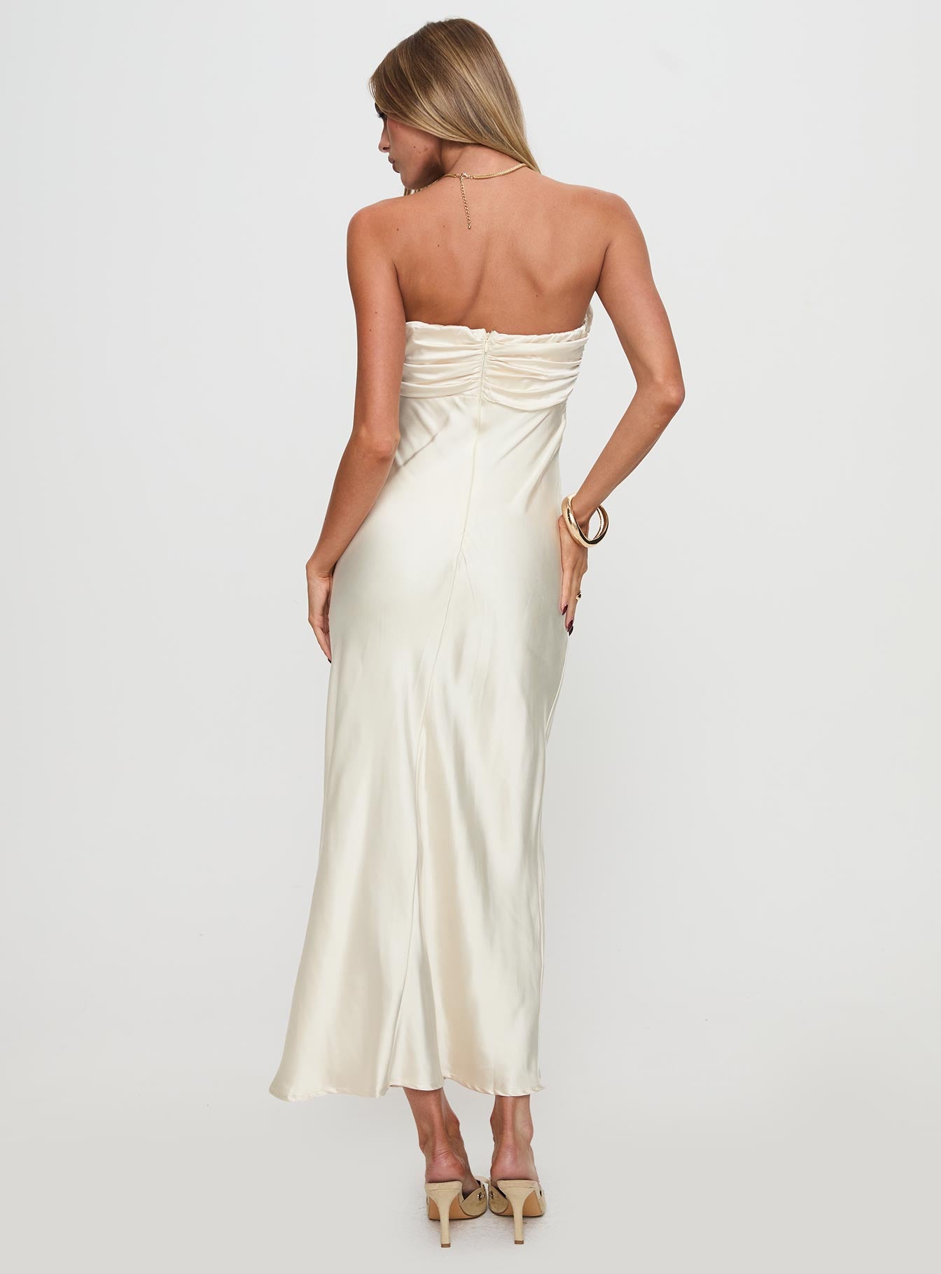 Cyprian Strapless Maxi Dress Champagne Latest Collections For Sale