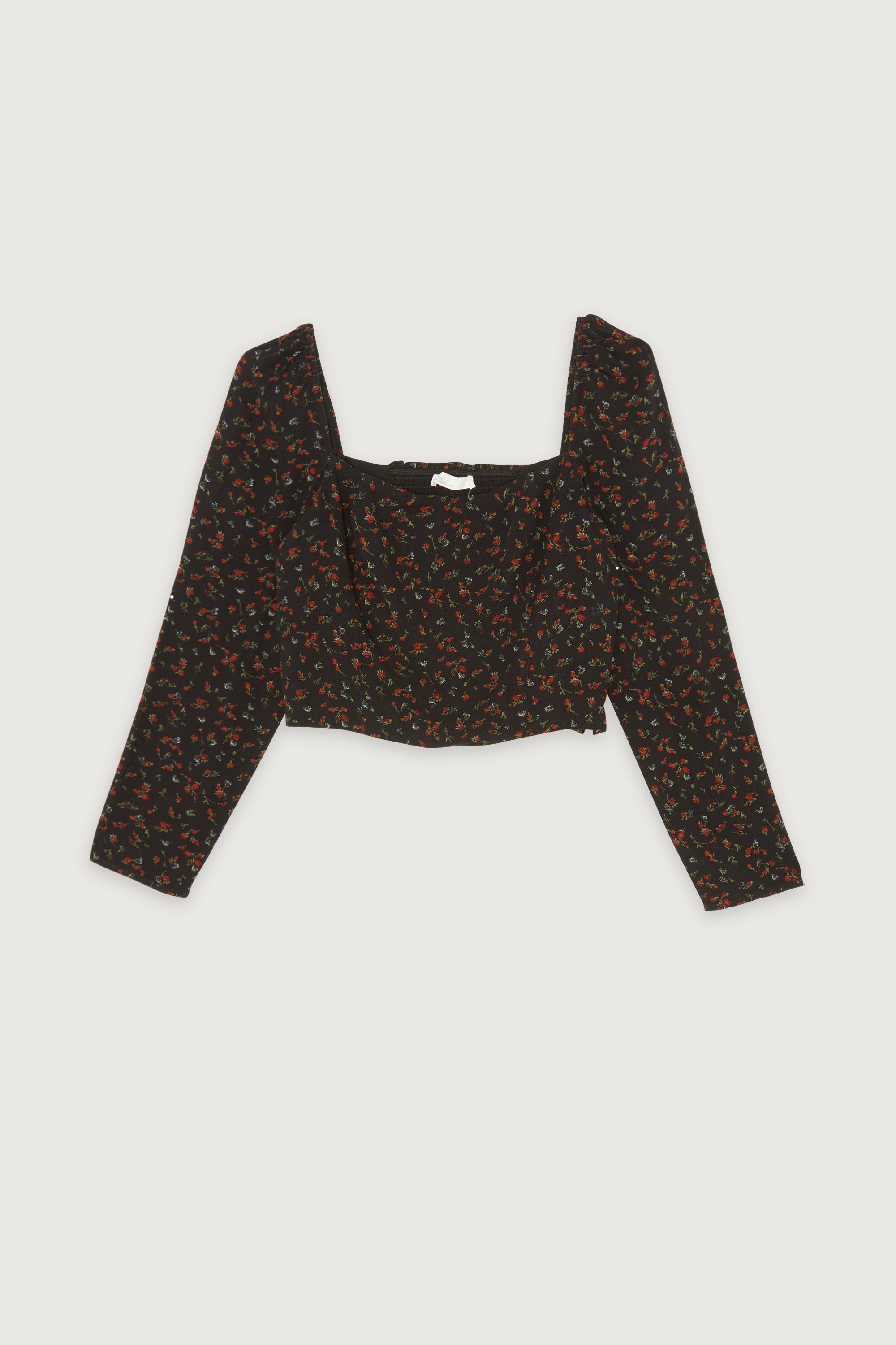 FLORAL SQUARE NECK BLOUSE Cheap Sale Popular