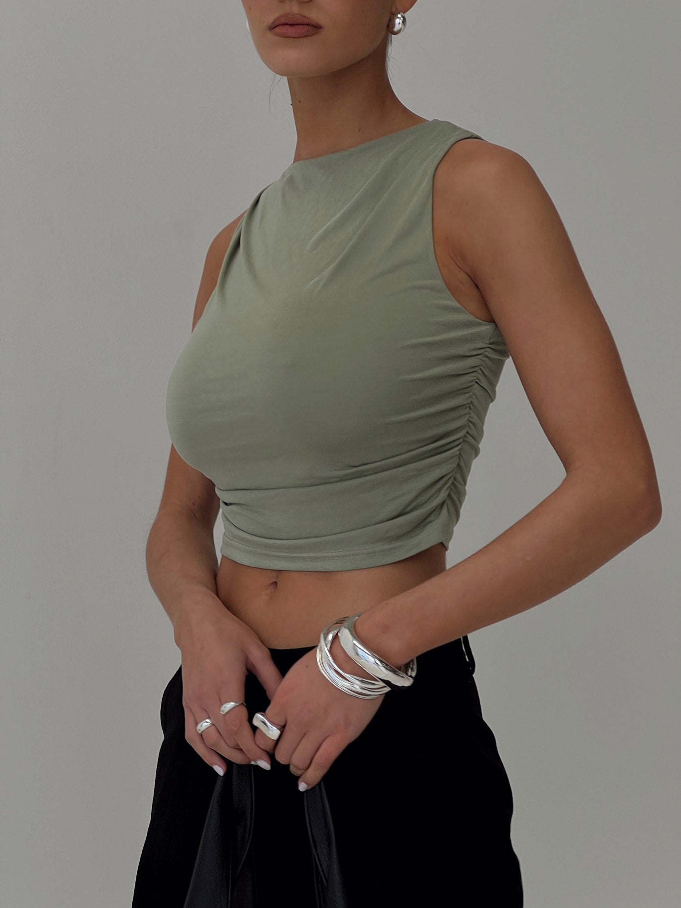 Hold Em High Neck Top Green Where To Buy