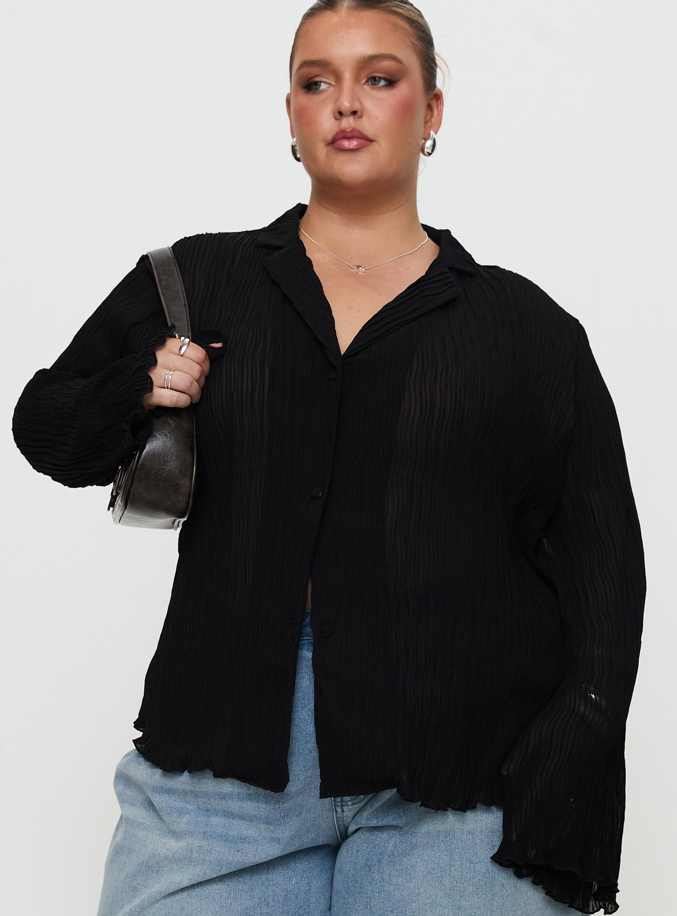 Selma Shirt Black Curve Cheap Sale Shop For