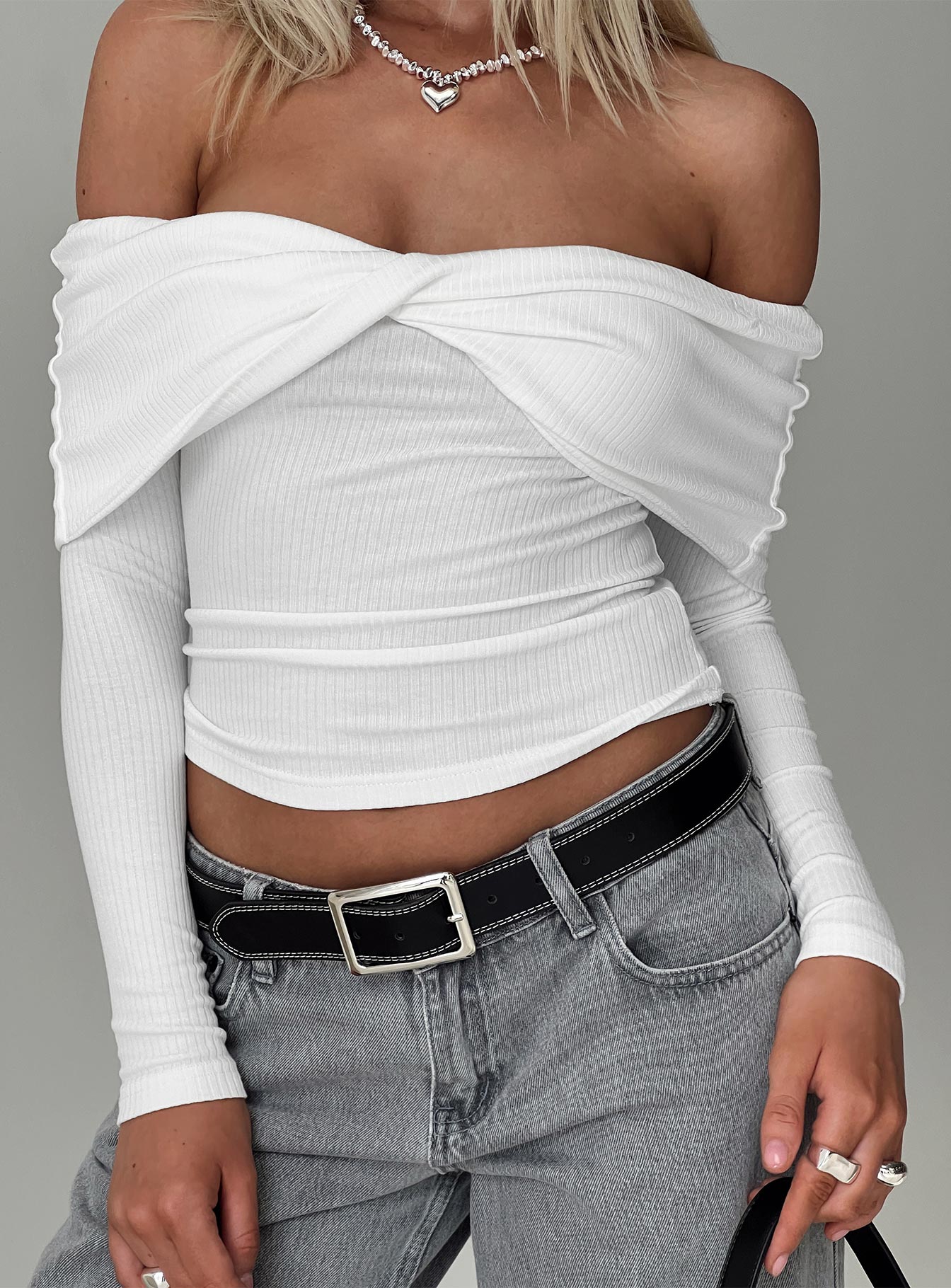 Myrina Long Sleeve Top White Collections For Sale
