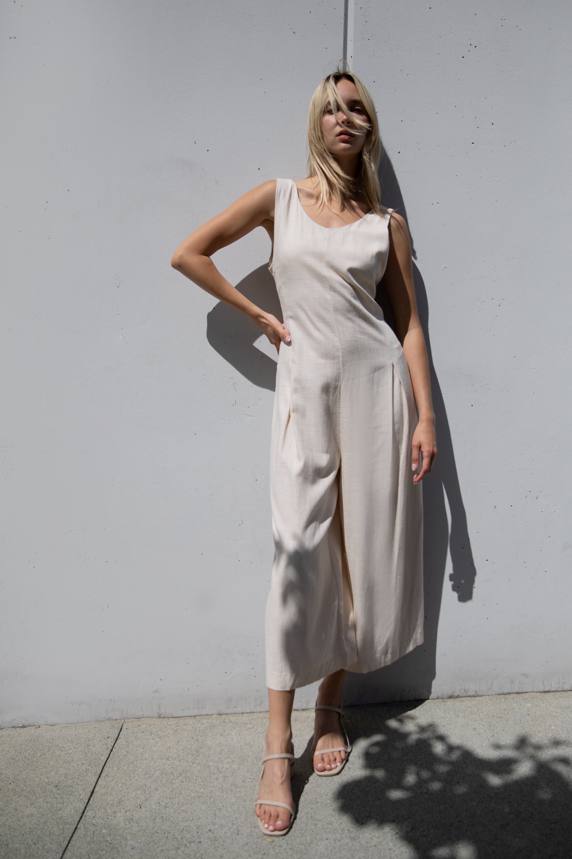 LINEN BLEND JUMPSUIT Outlet 2025 Unisex