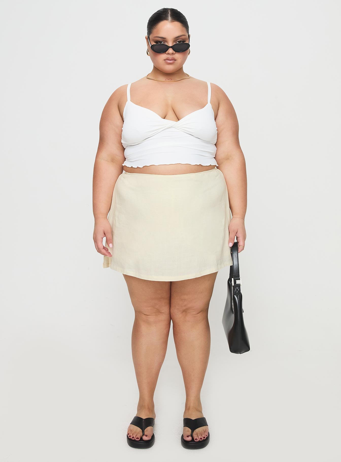 Gigi Skort Linen Cream Curve Ebay