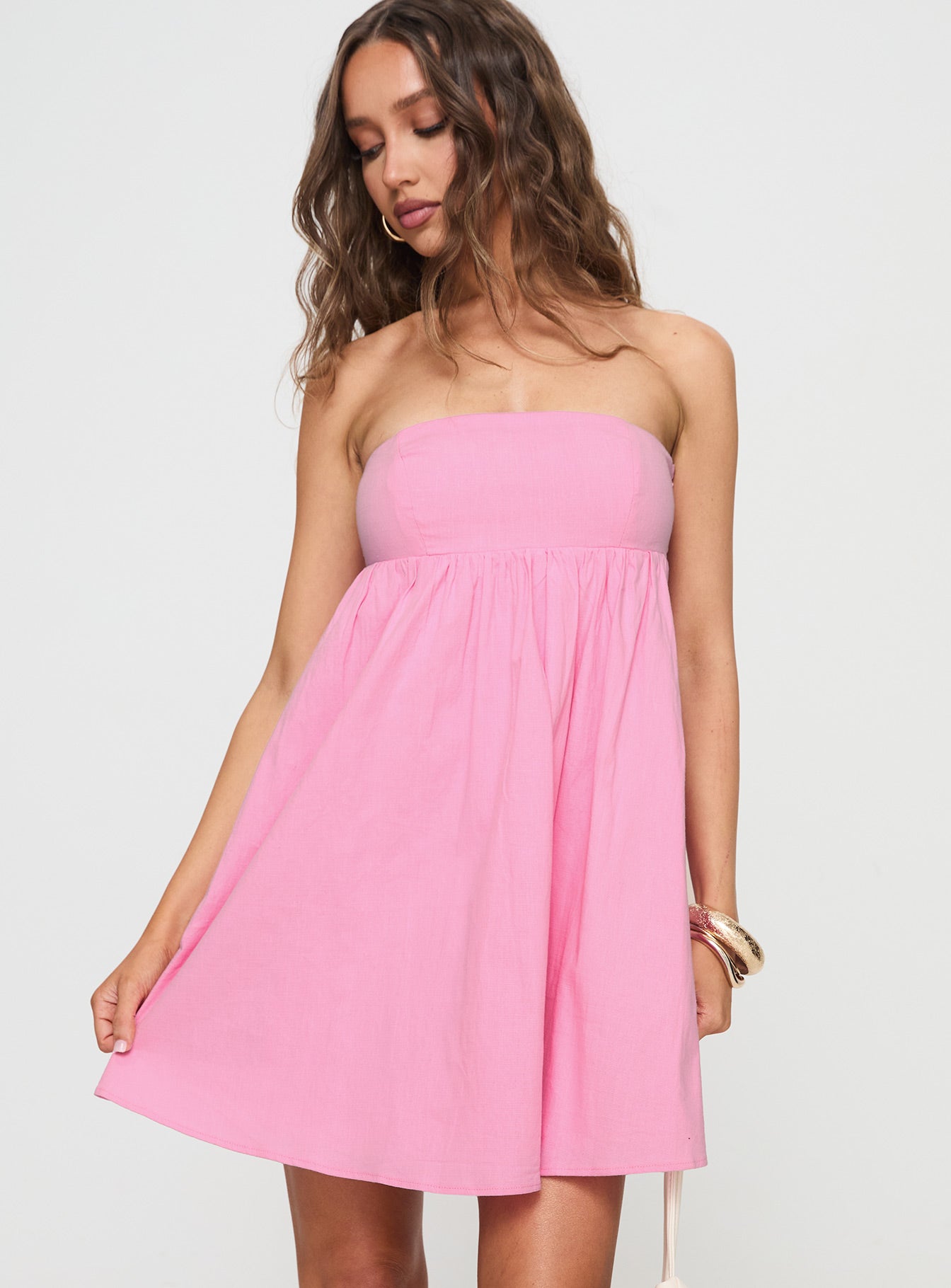 Osment Strapless Mini Dress Pink Quality Original