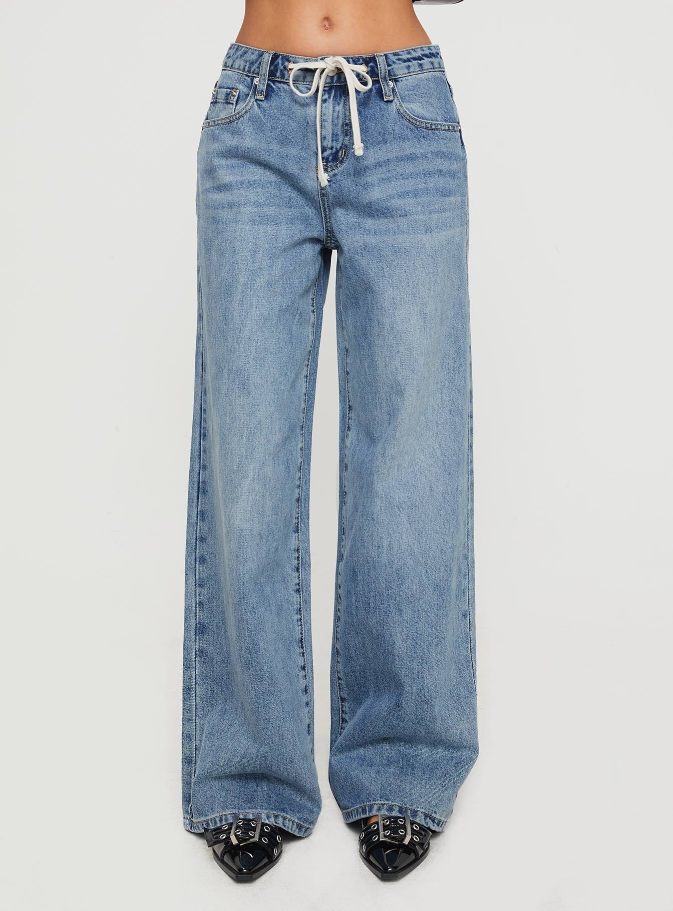 Mellowed Out Slouchy Jeans Mid Blue Buy Cheap Explore