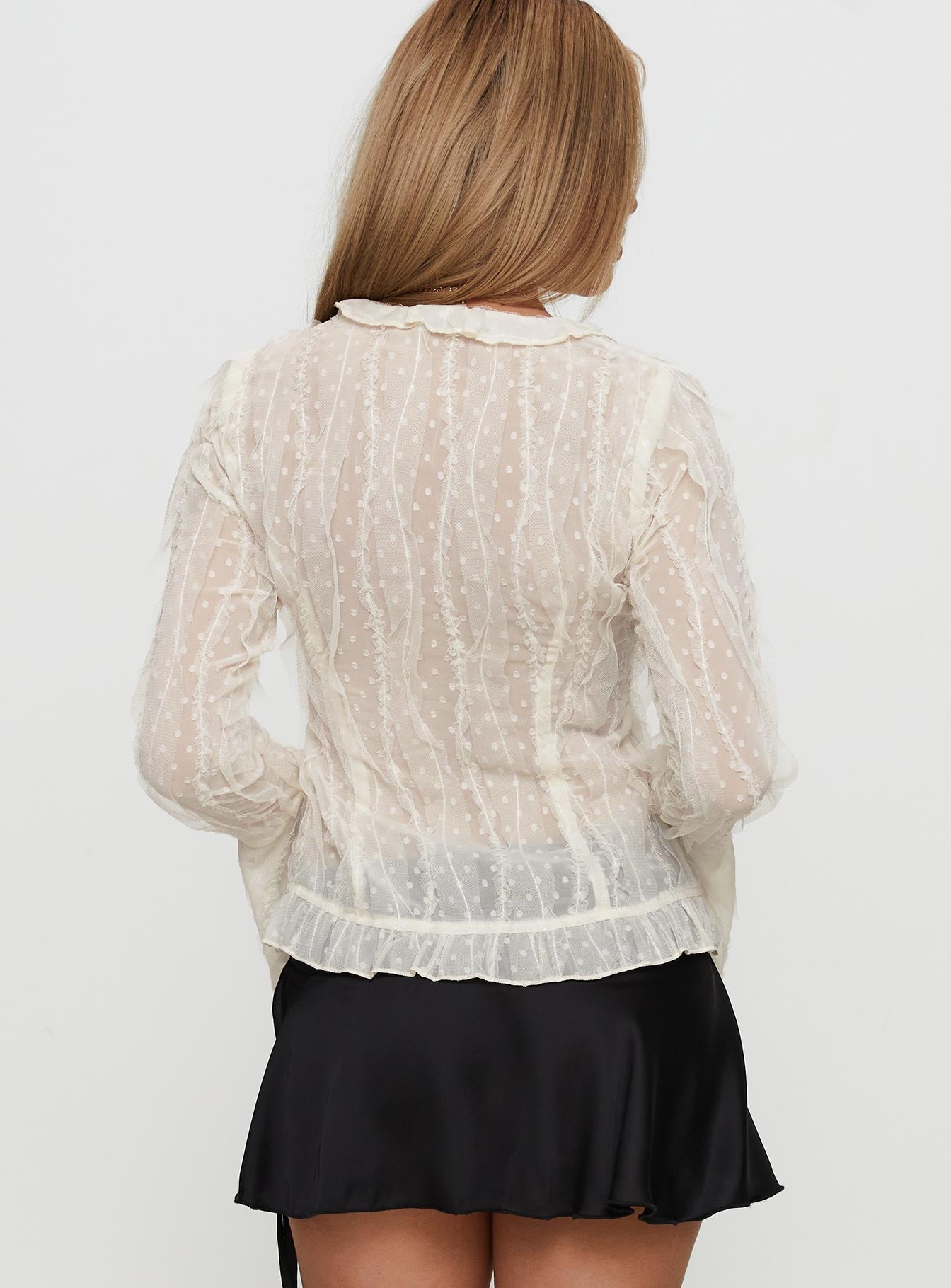 Sainz Frill Long Sleeve Top Cream Free Shipping Manchester