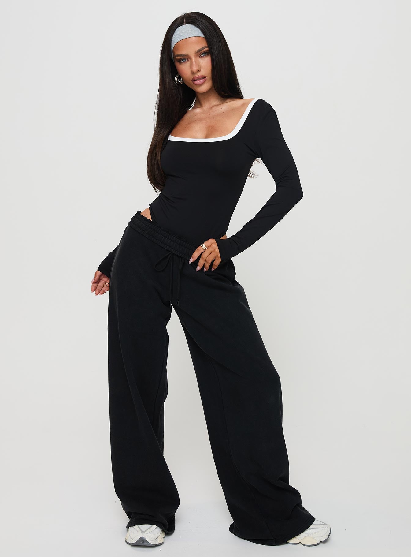 Ender Contrast Trim Bodysuit Black Great Deals Sale Online