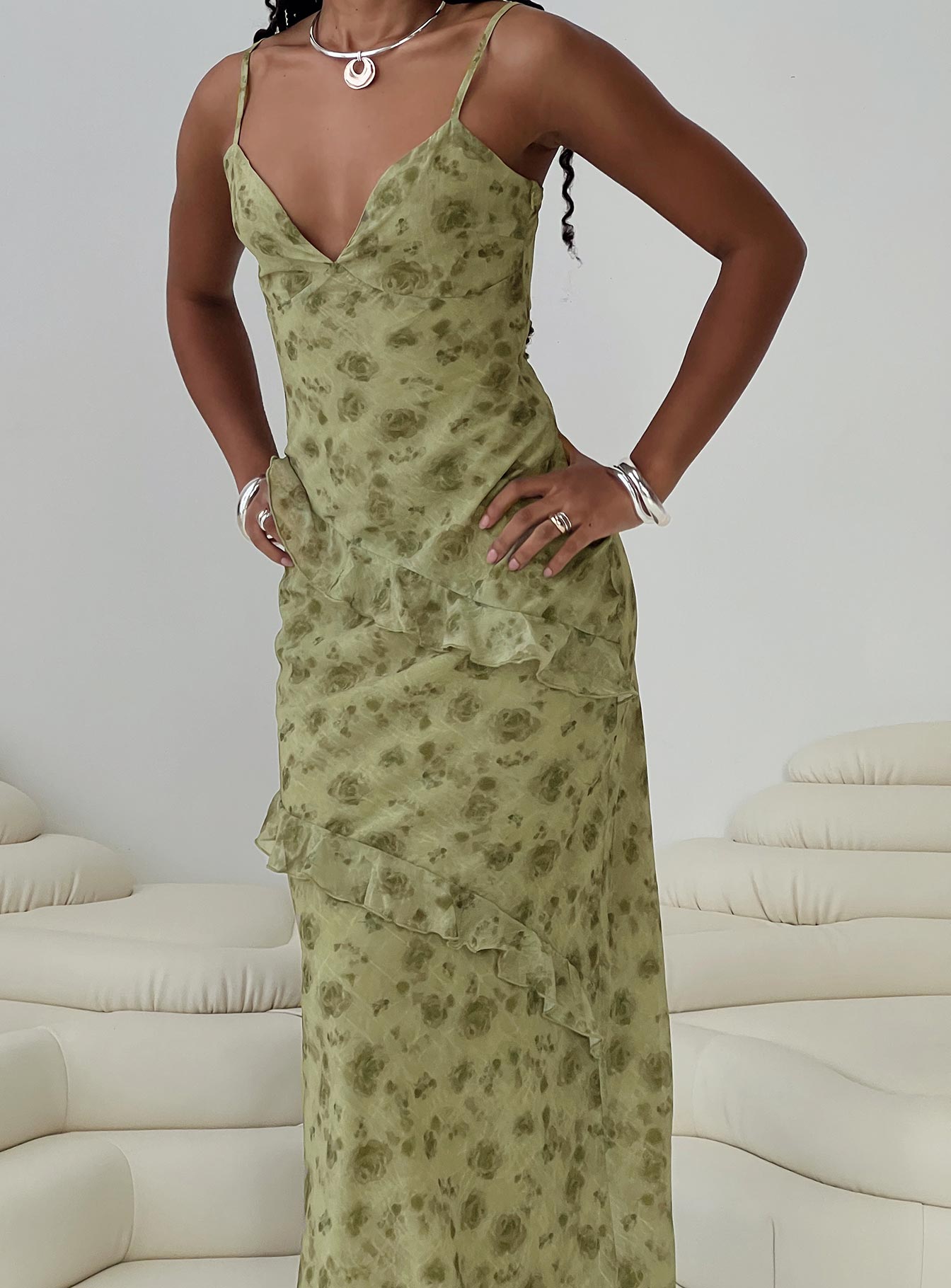 Teffoli Maxi Dress Green Eastbay Cheap Online