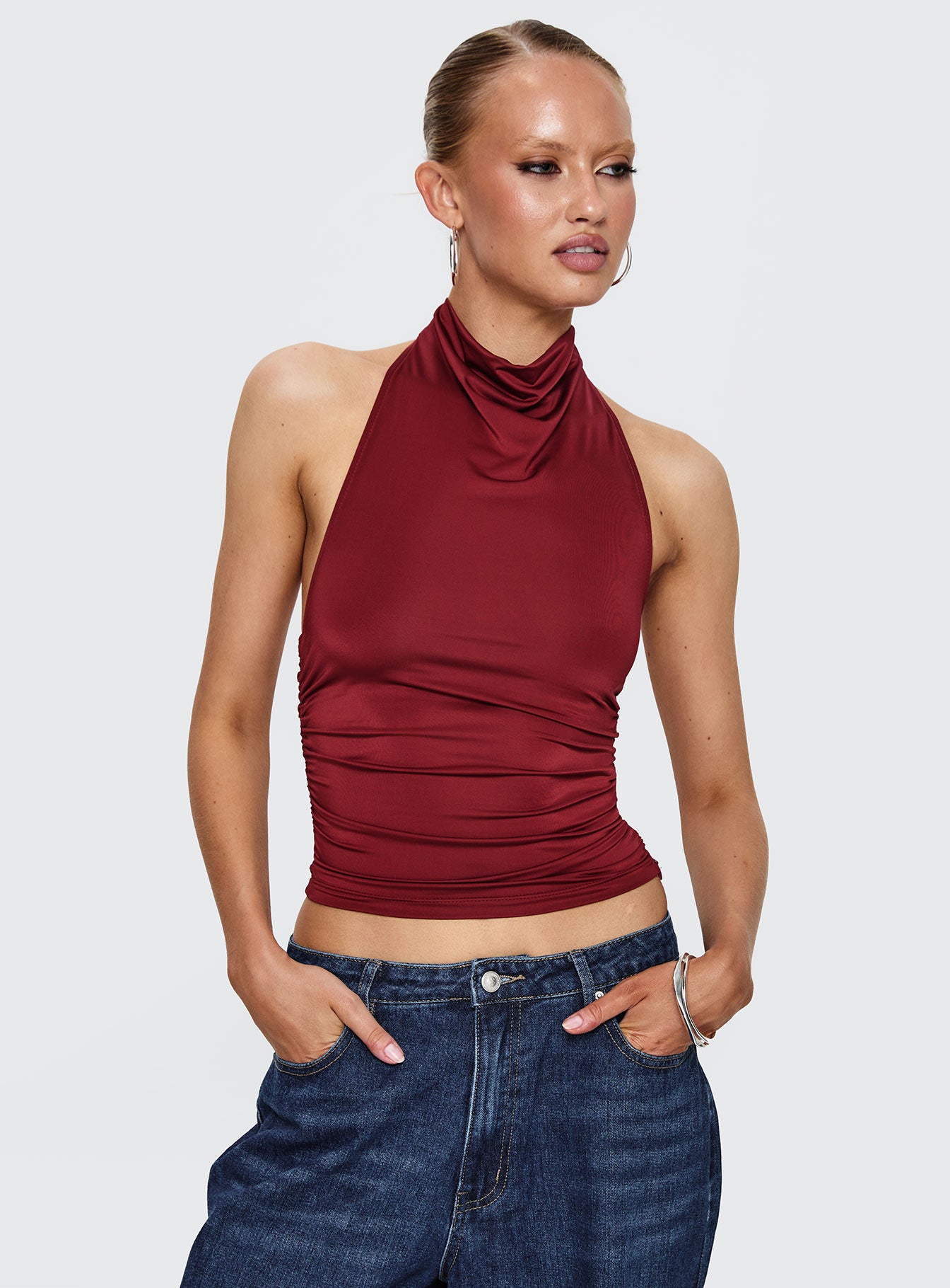 Giggle Top Burgundy Official Site