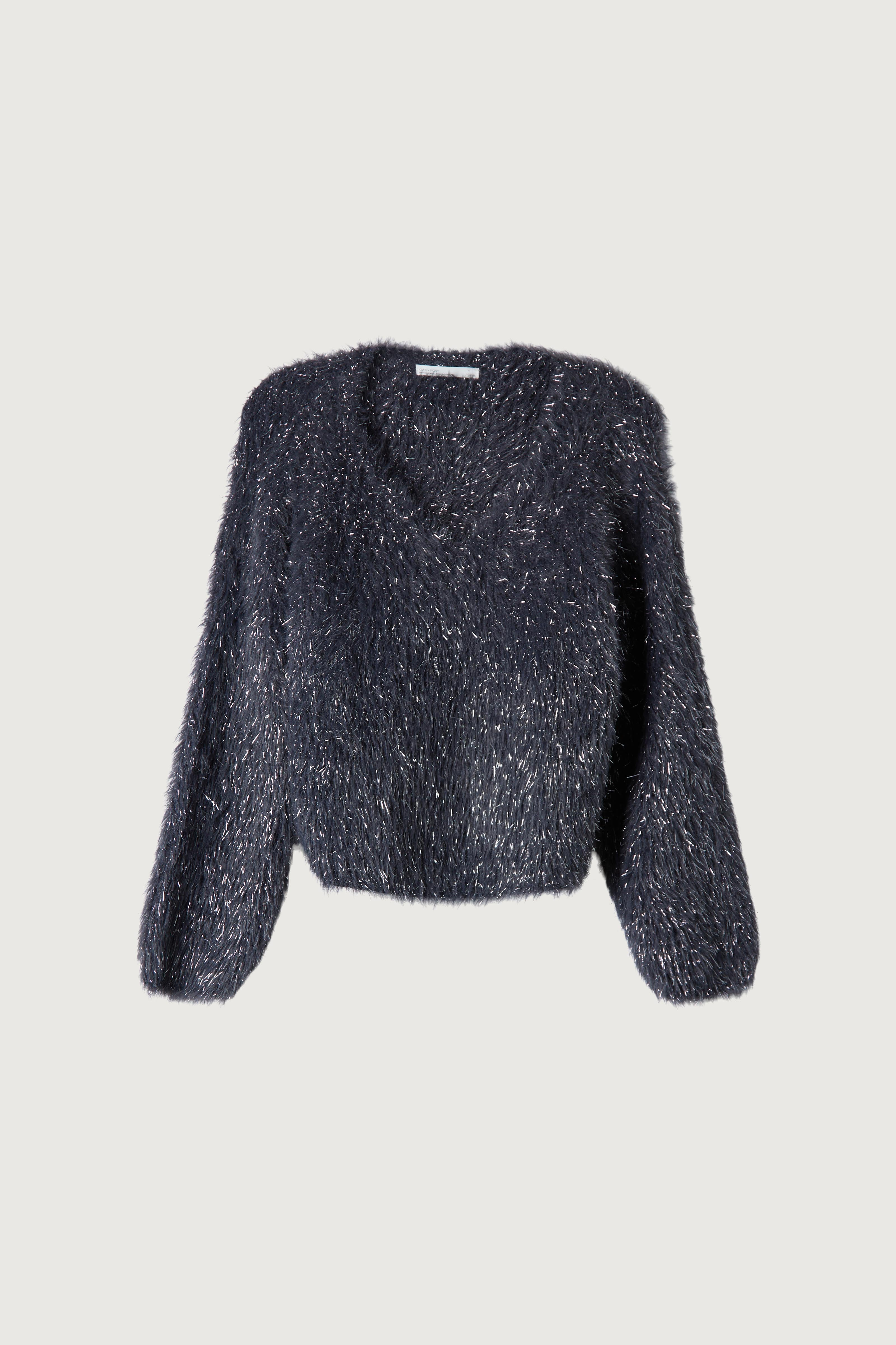 FUZZY V-NECK SWEATER Tumblr Online