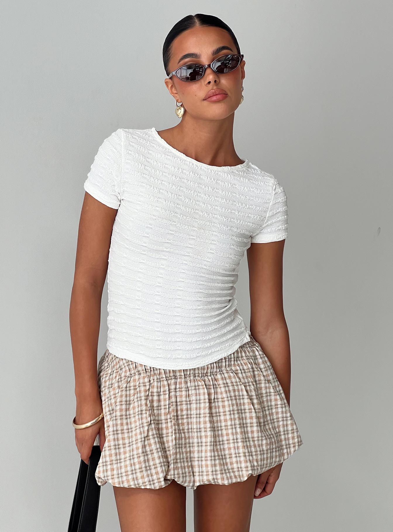 For The Better Textured Top White Discount 2025