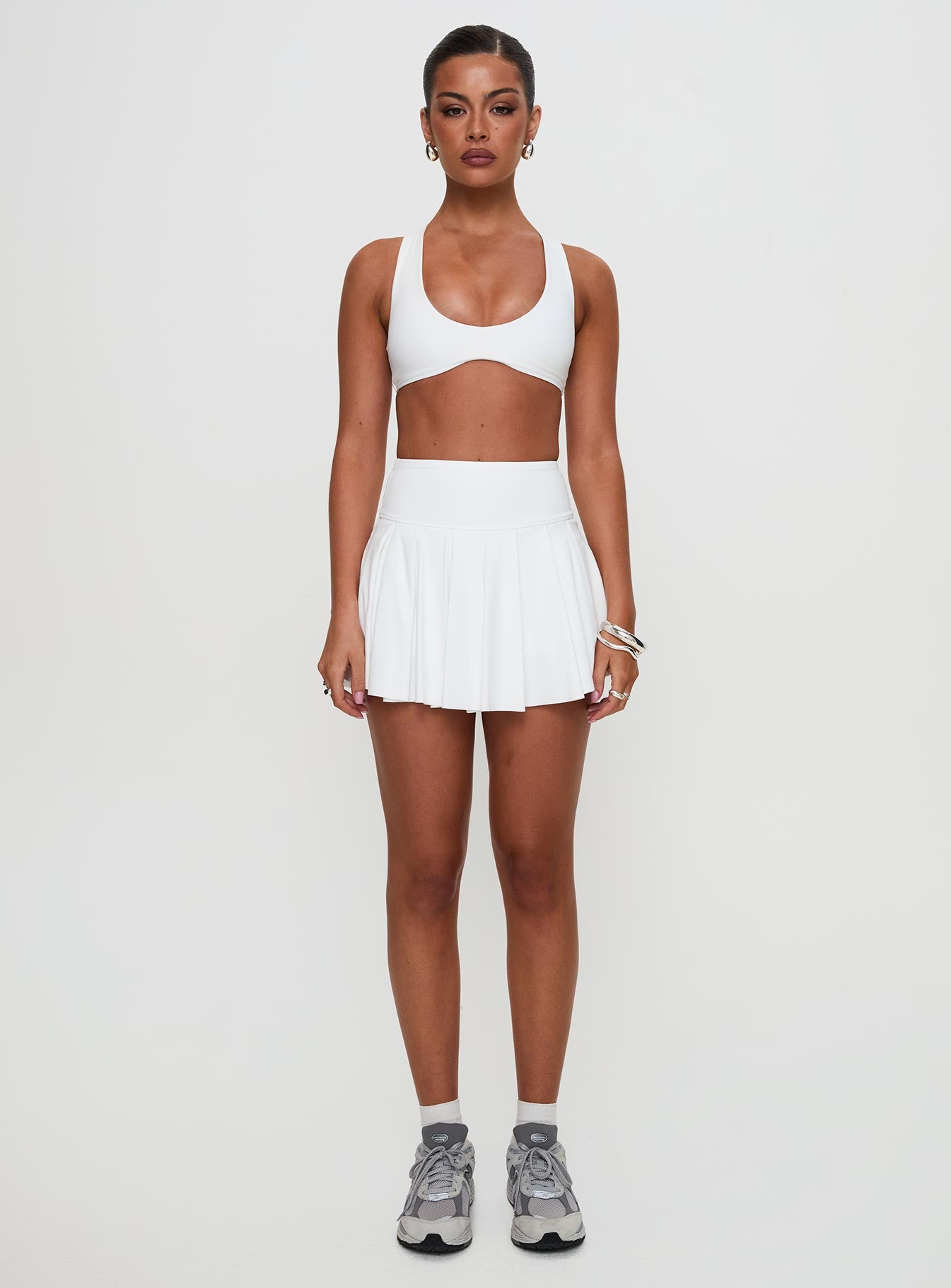 Pulse Halter Yoga Crop White Get Authentic