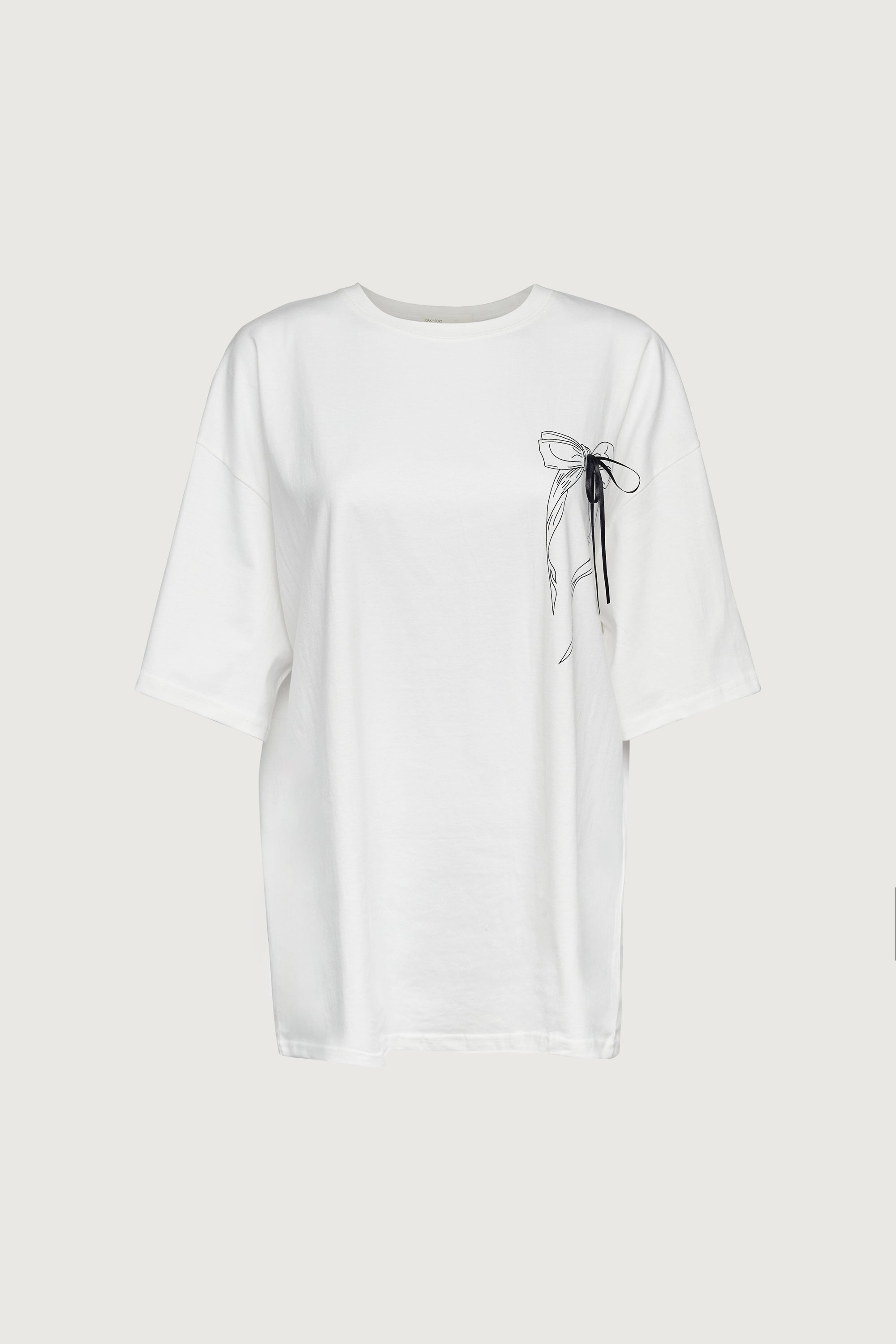 OVERSIZED T-SHIRT WITH BOW GRAPHIC Sale 2025 Newest