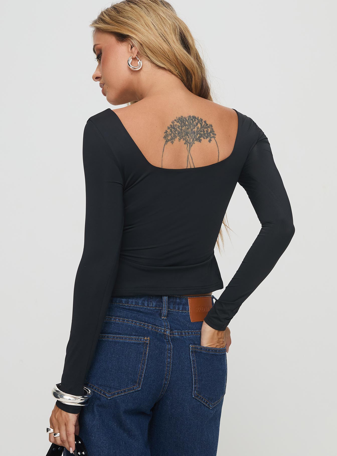 Rehna Long Sleeve Top Black How Much Sale Online