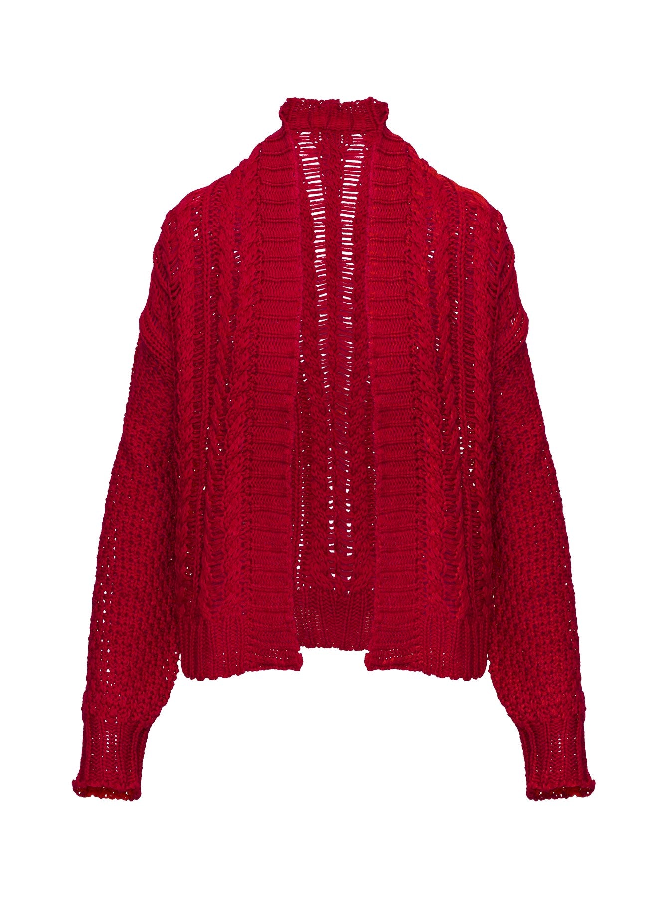 Abner Cable Cardigan Red Websites Online