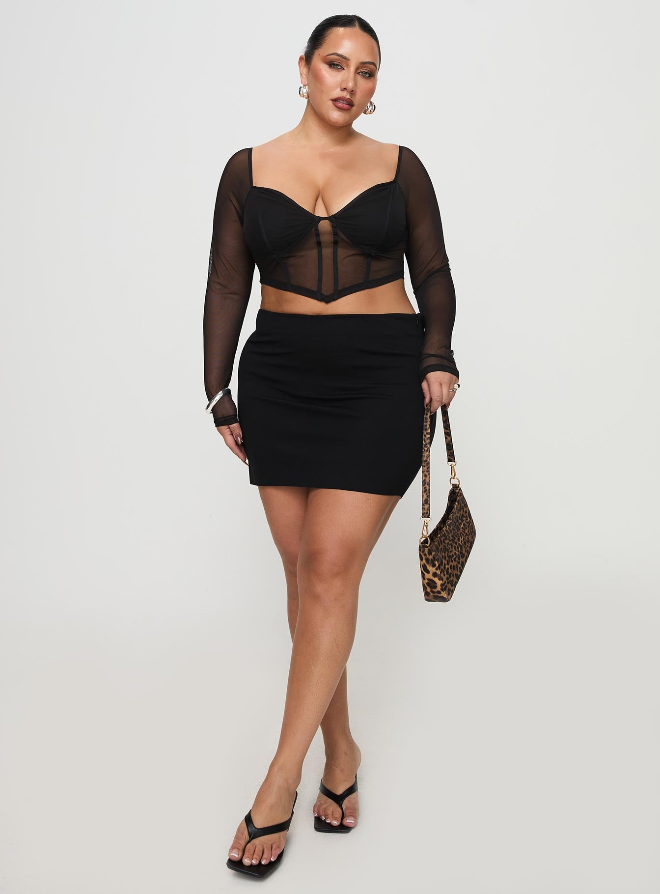 Maranta Long Sleeve Top Black Curve Pre Order Online