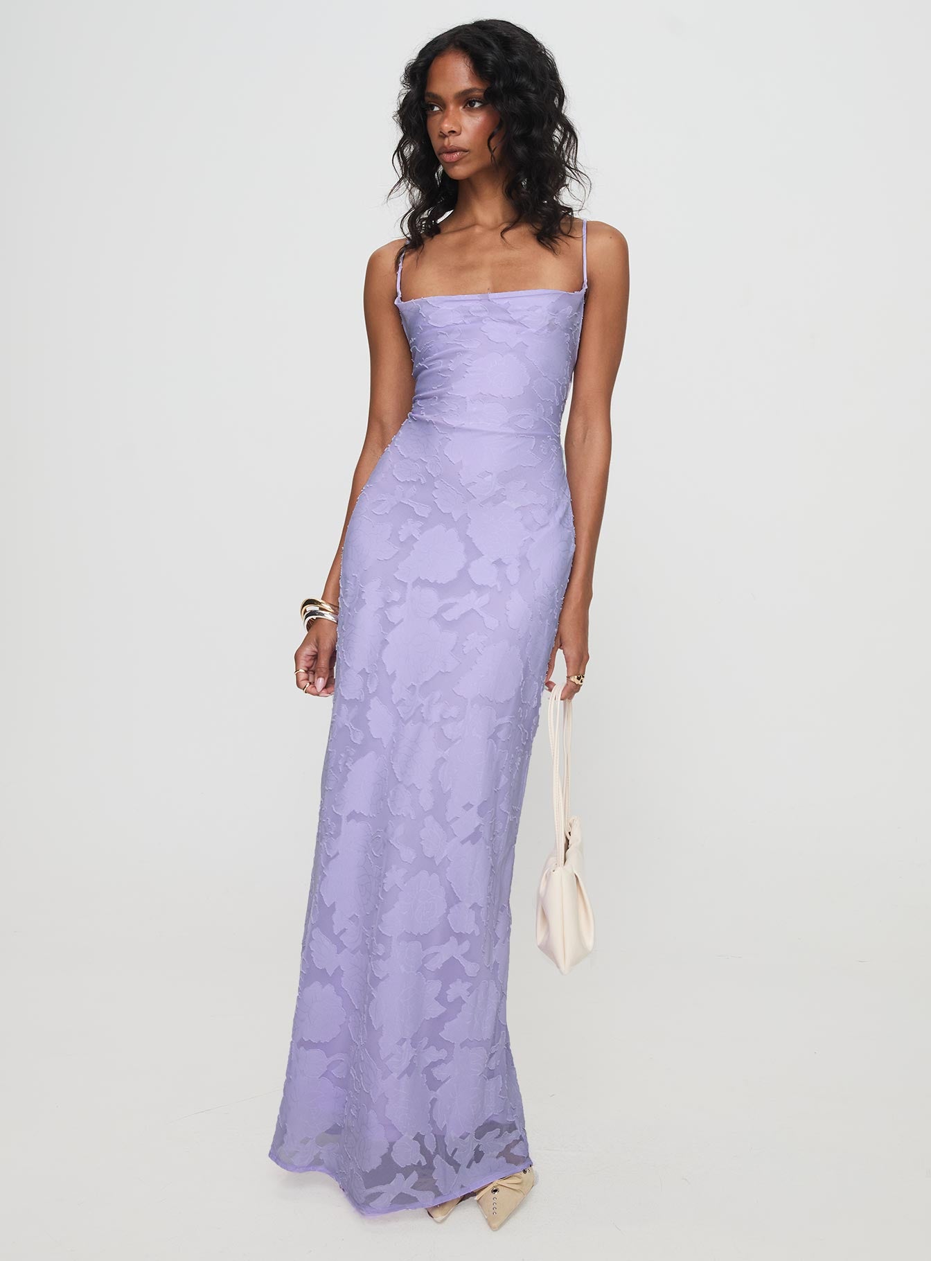 Celena Maxi Dress Lilac Burnout Low Pice Fee Shipping Cheap Online