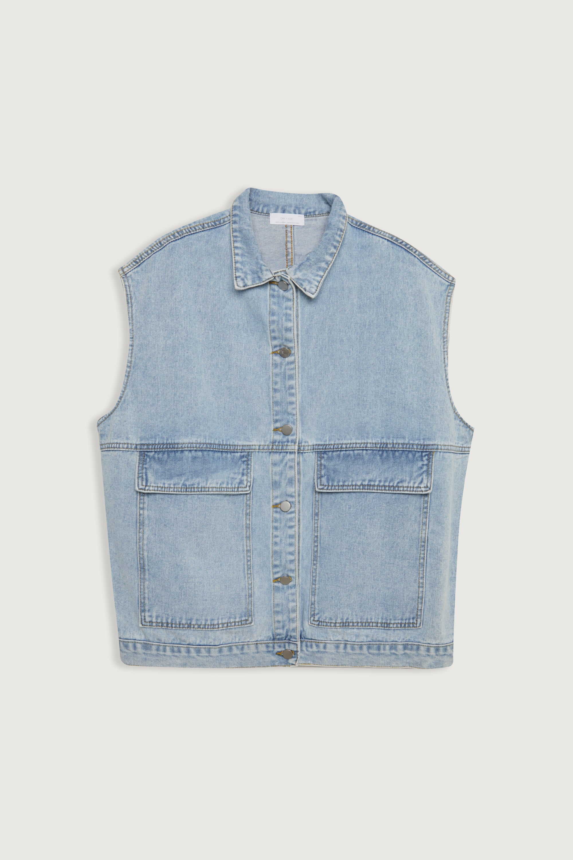 OVERSIZED DENIM VEST Free Shipping Low Pice Fee Shipping