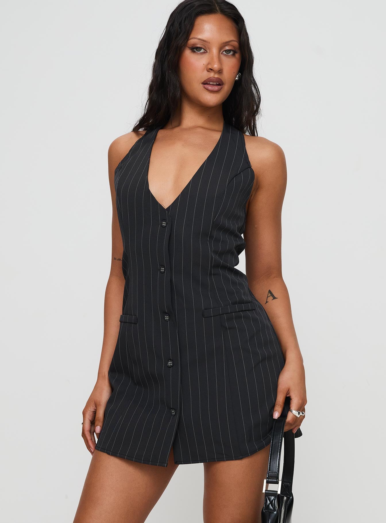 Fenny Mini Dress Pinstripe Fashion Style For Sale