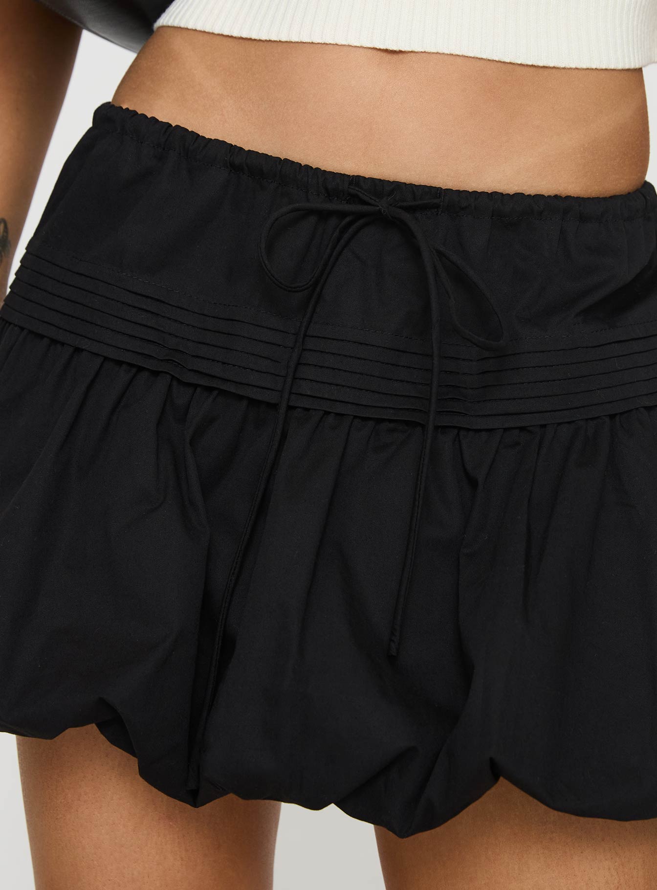 Dear London Bubble Hem Mini Skirt Black Free Shipping Supply