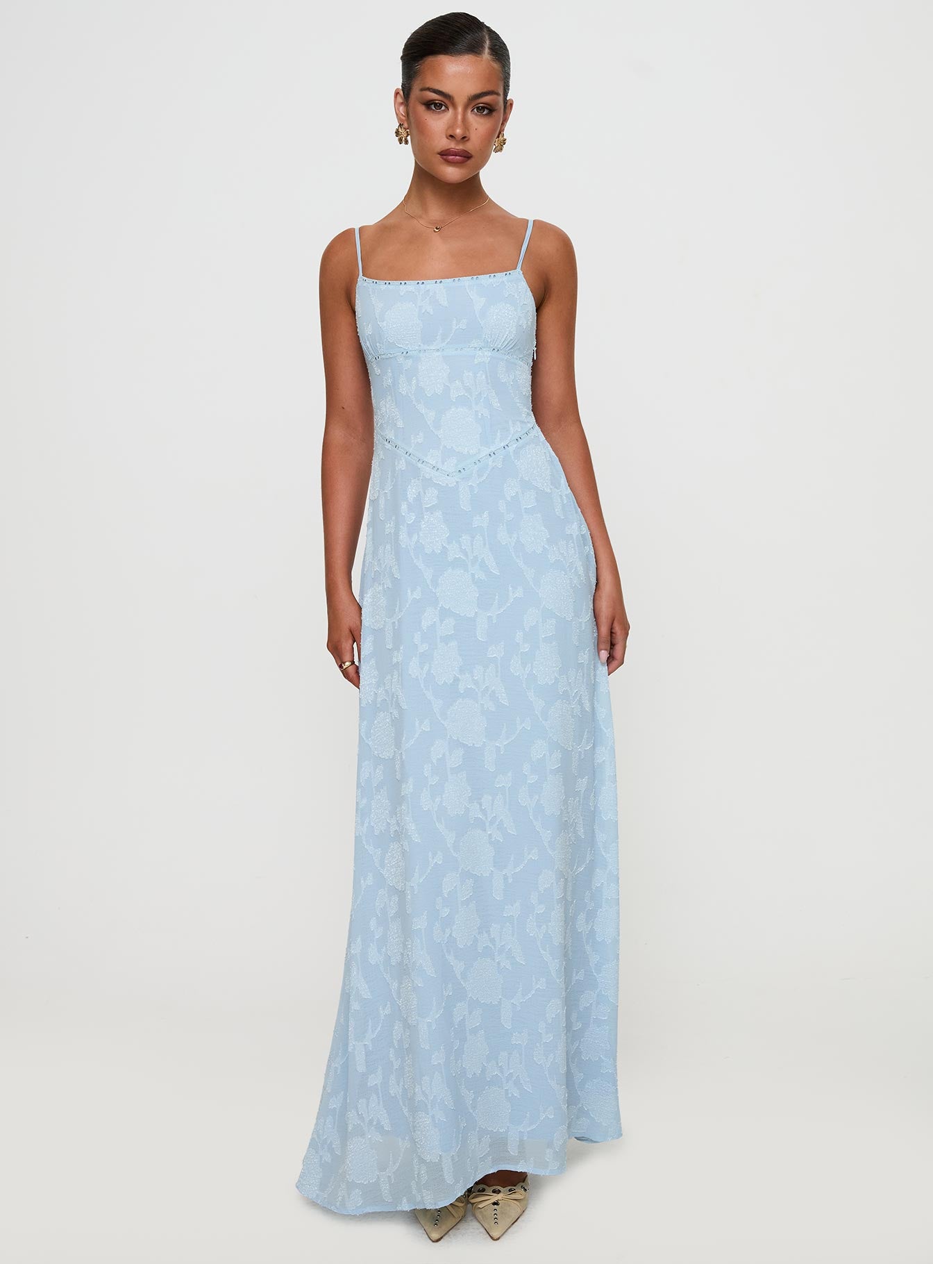 South Of France Maxi Dress Blue Extremely Cheap Online