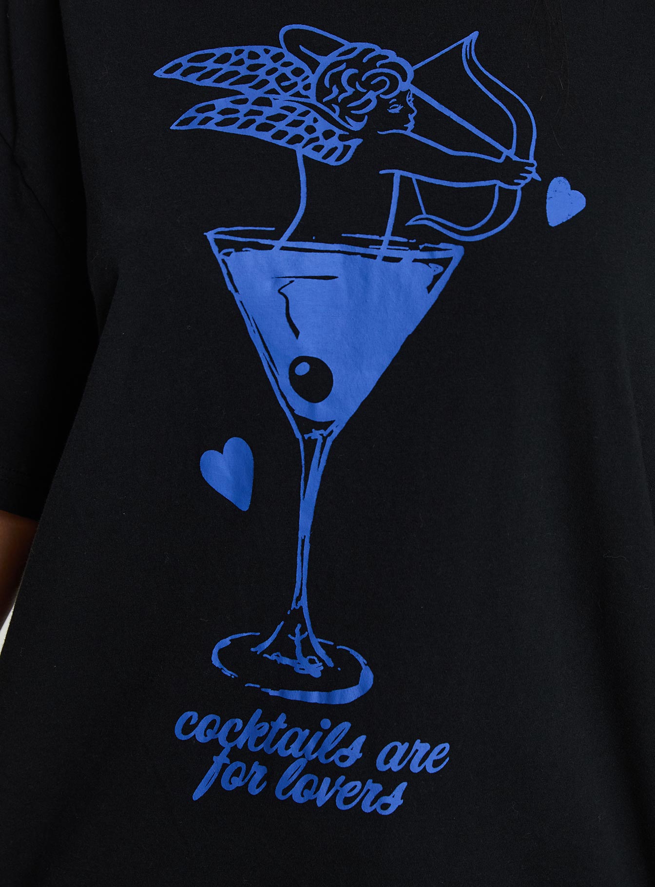 Cocktail Hour Oversized Tee Black Newest Cheap Online