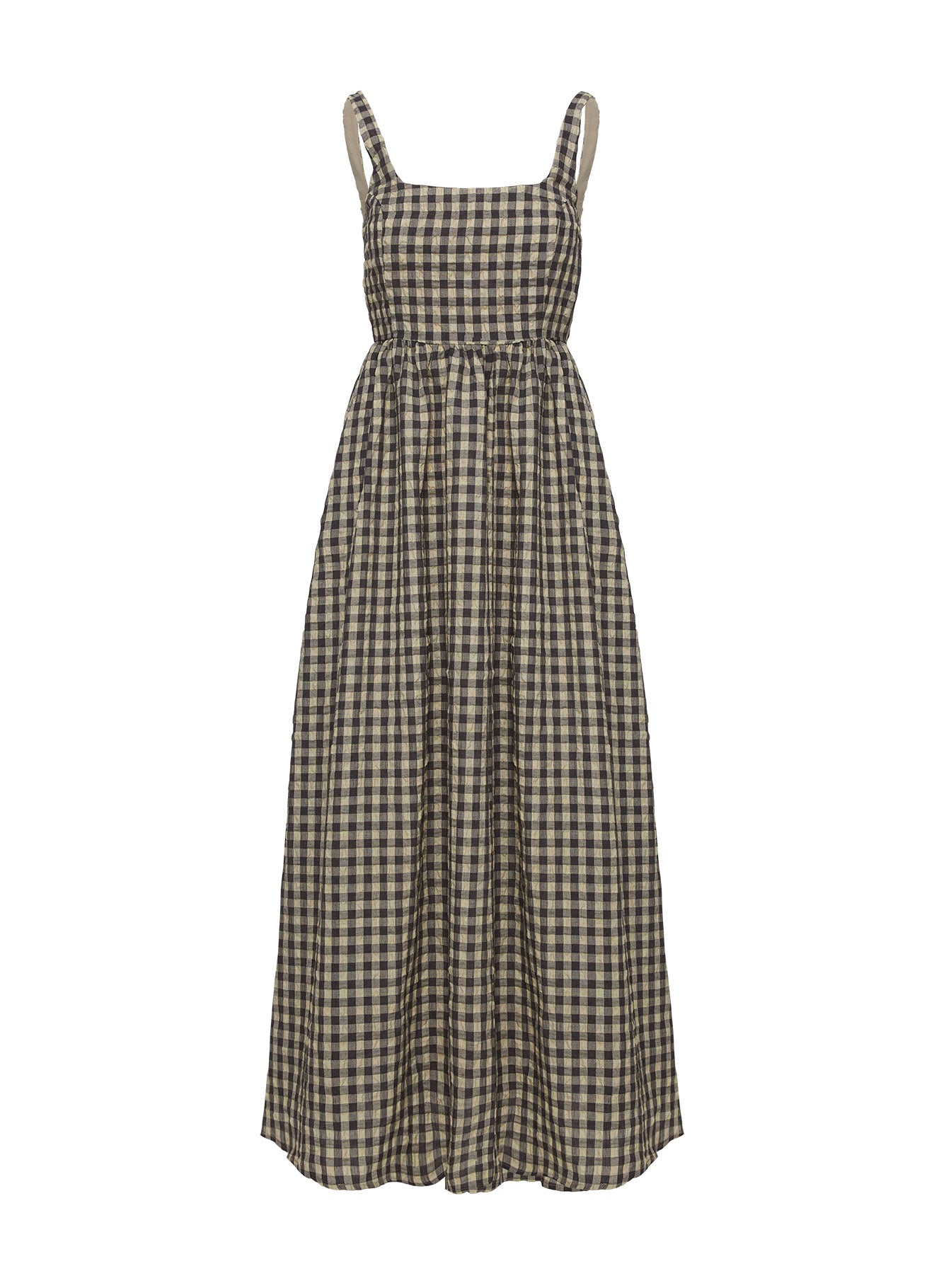 Cartmel Check Maxi Dress Black / Cream Tall Free Shipping Comfortable