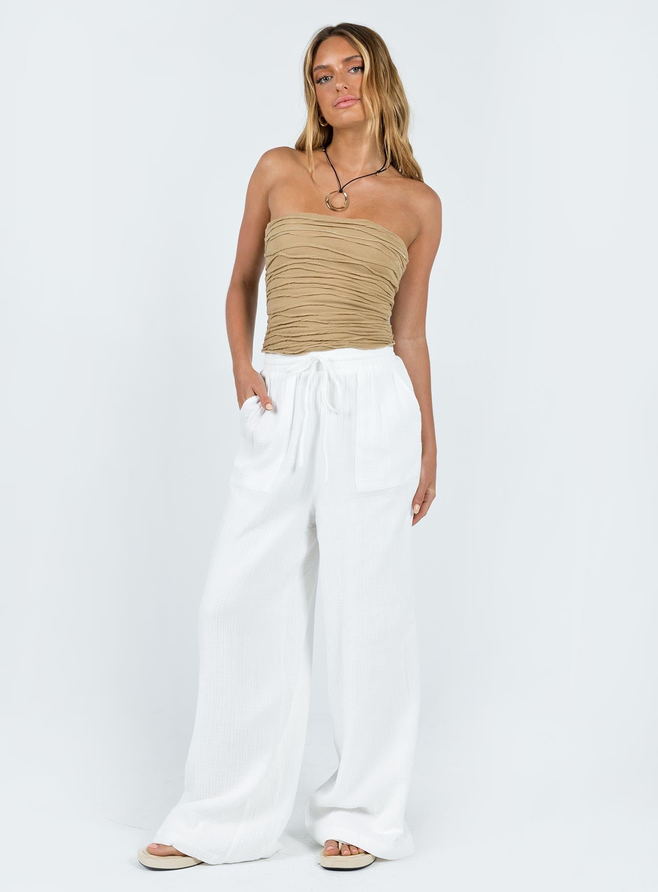 Kahlil Pants White Sale New Styles