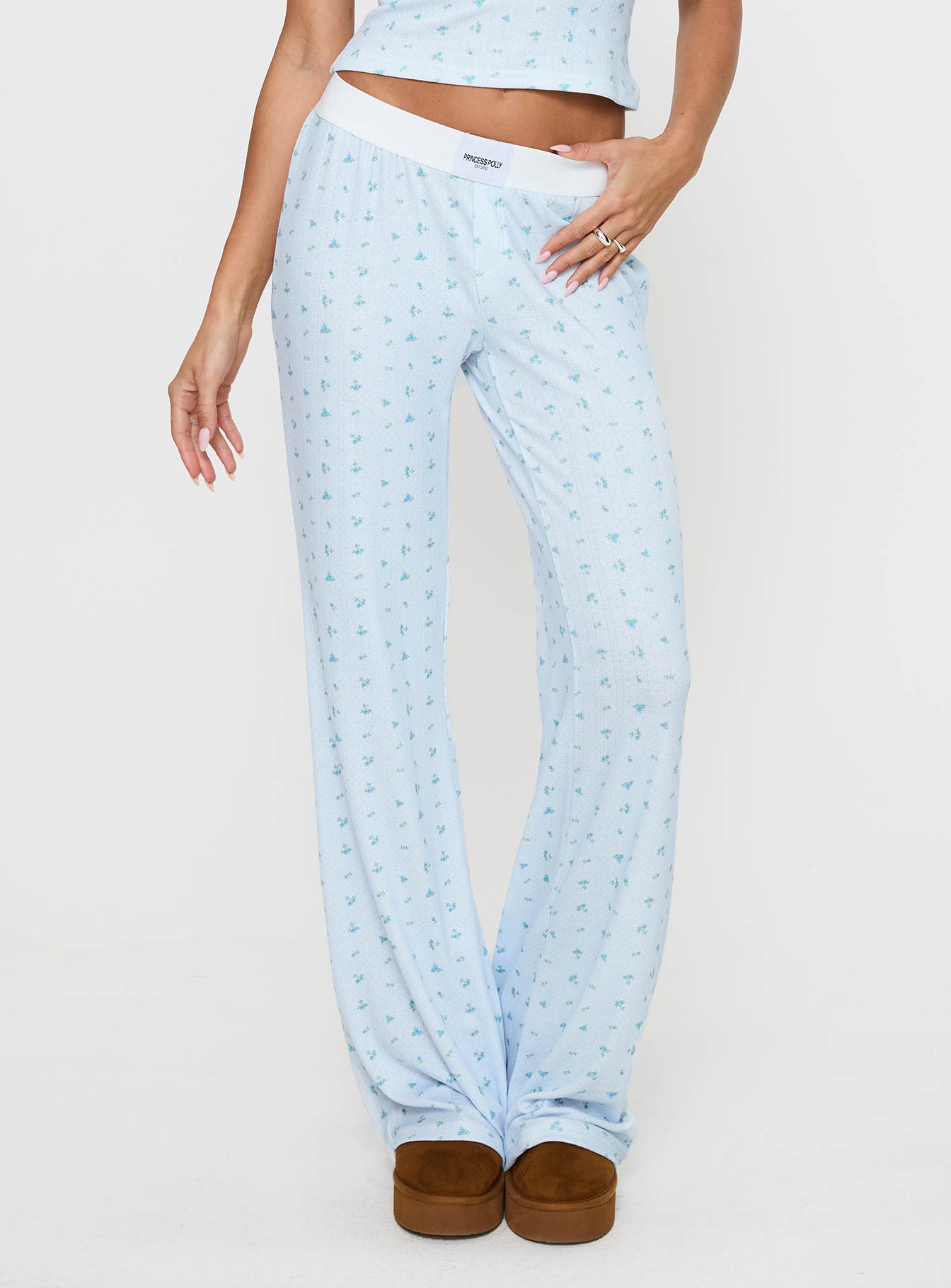 Lullabies Pointelle Sleep Pant Blue For Sale Free Shipping