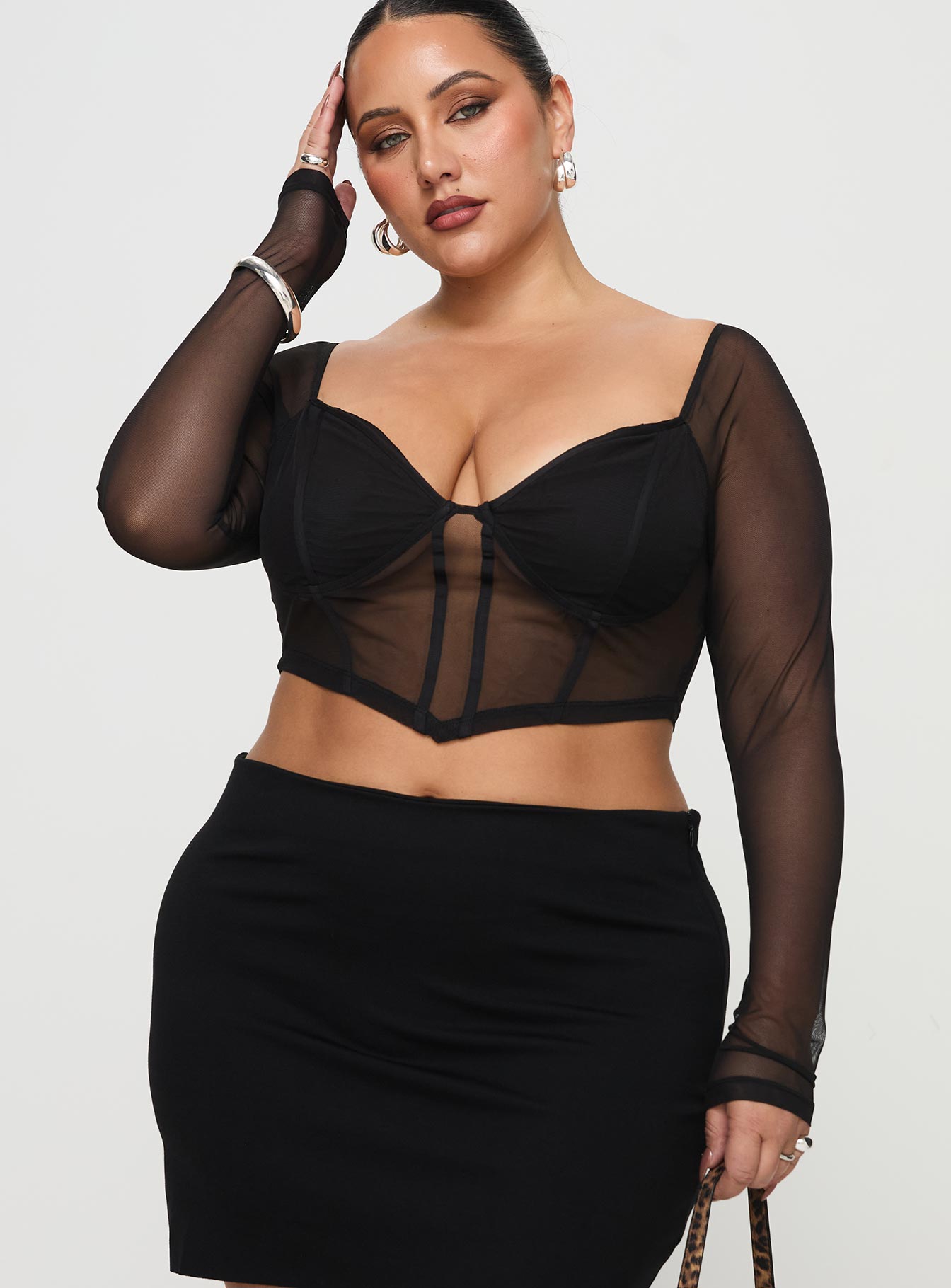 Maranta Long Sleeve Top Black Curve Pre Order Online