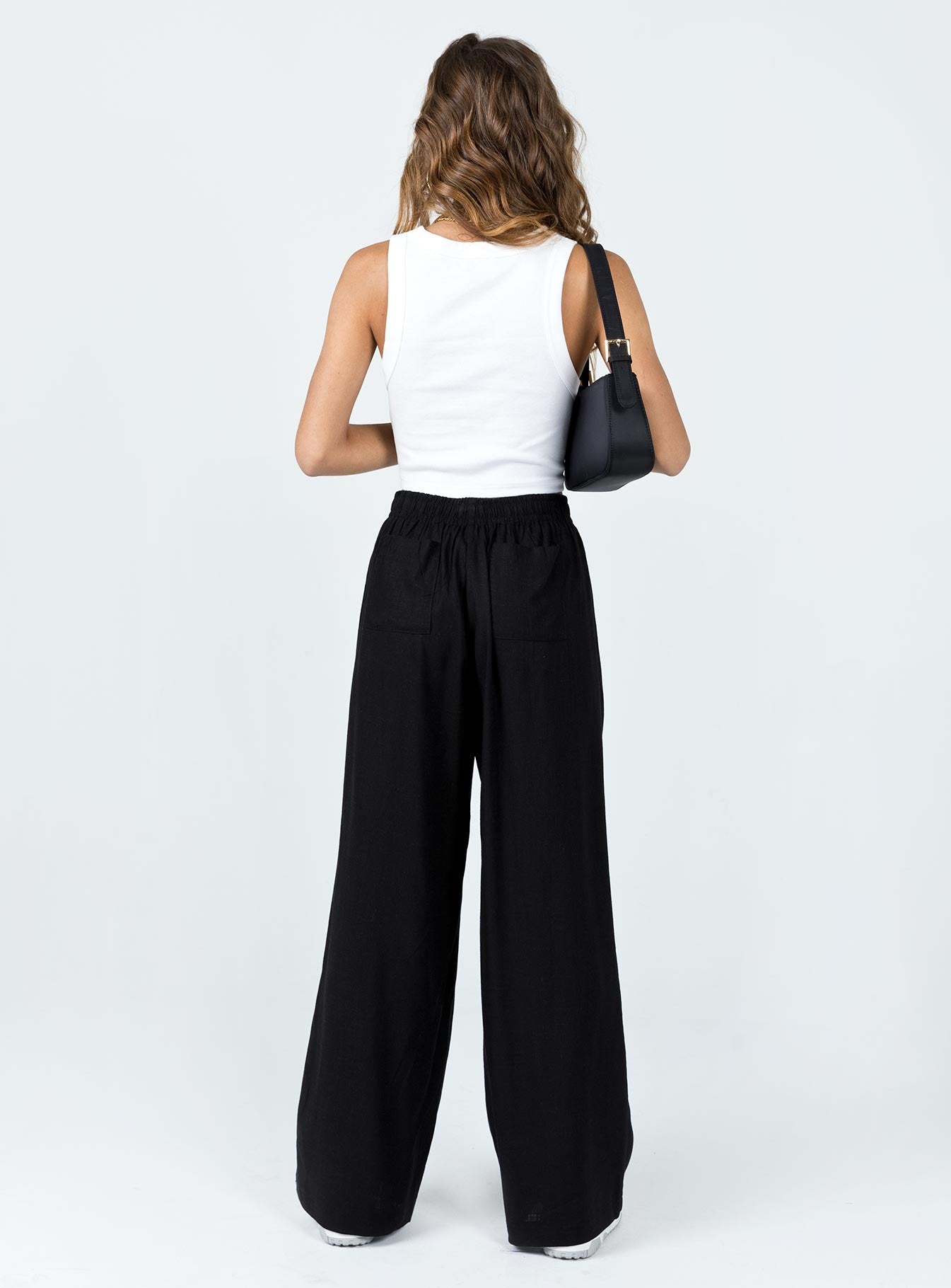 Louis Linen Blend Pants Black Lower Impact In China