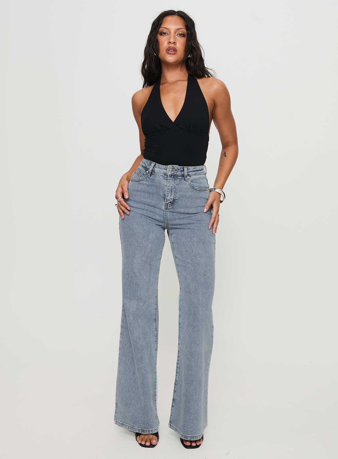 Thearlie High Flare Jean Light Wash Sale Clearance