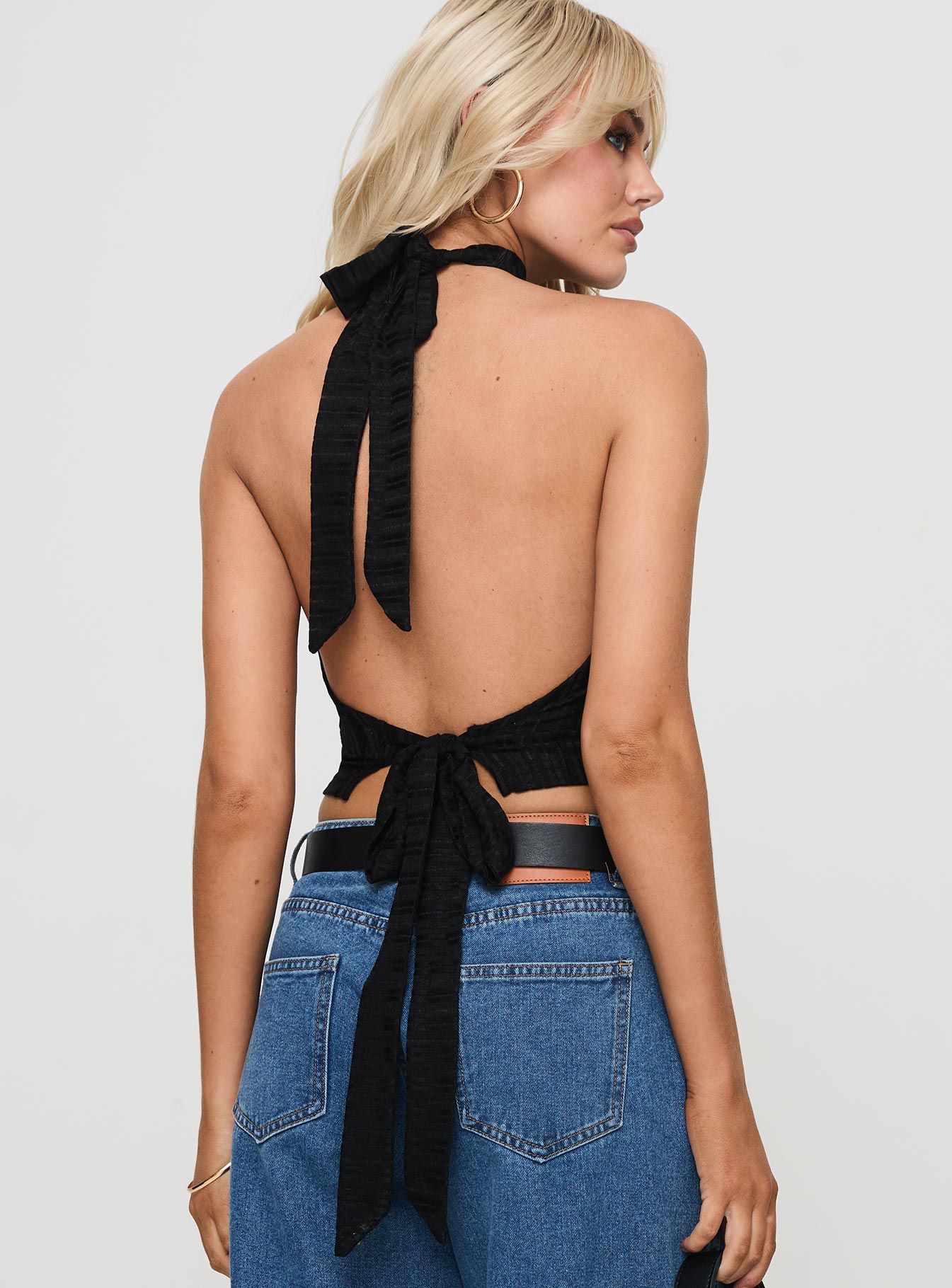 Zephria Sheer Halter Top Black Outlet Pay With Paypal