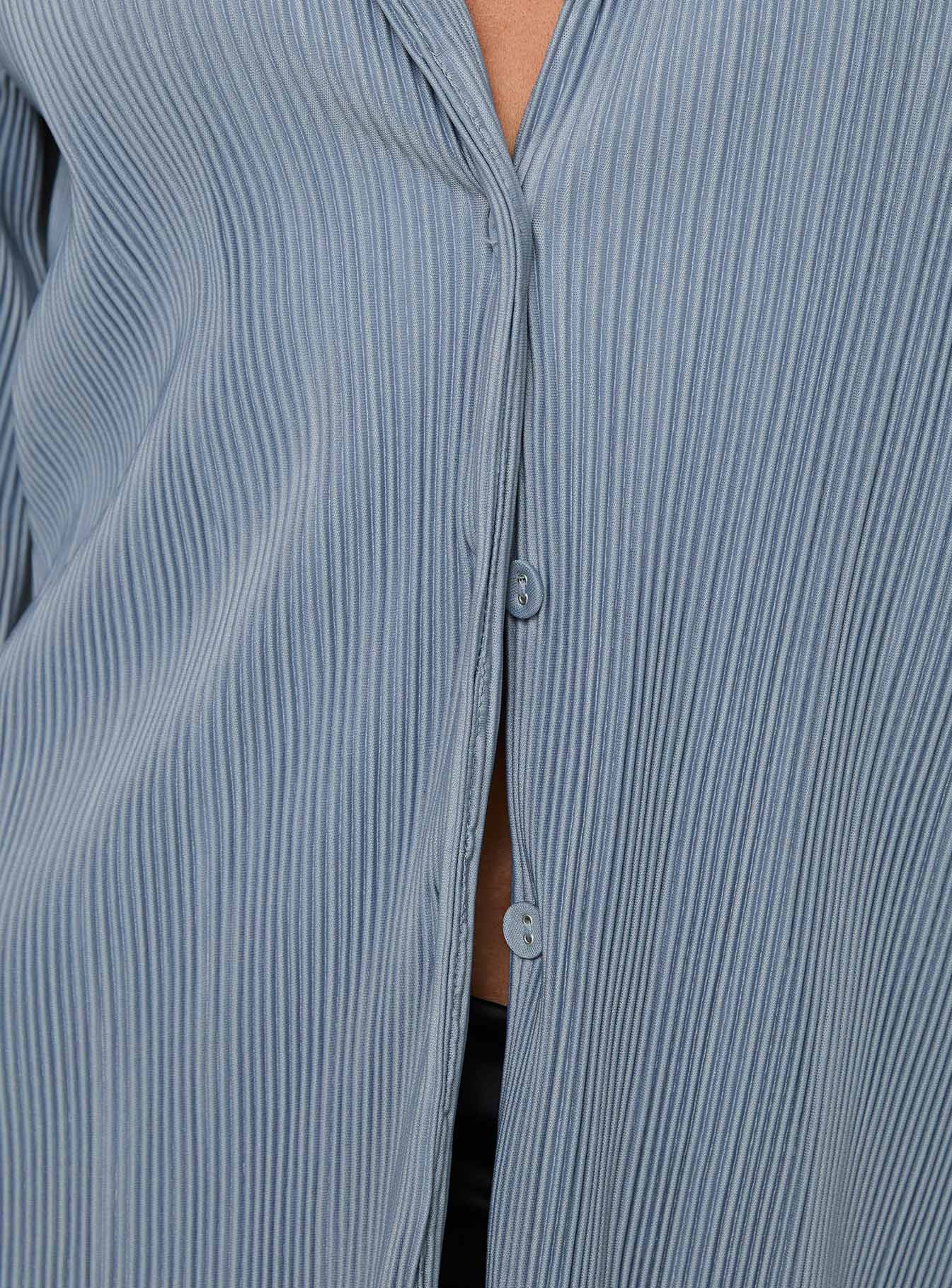 Louie Pleated Shirt Blue Discount Order