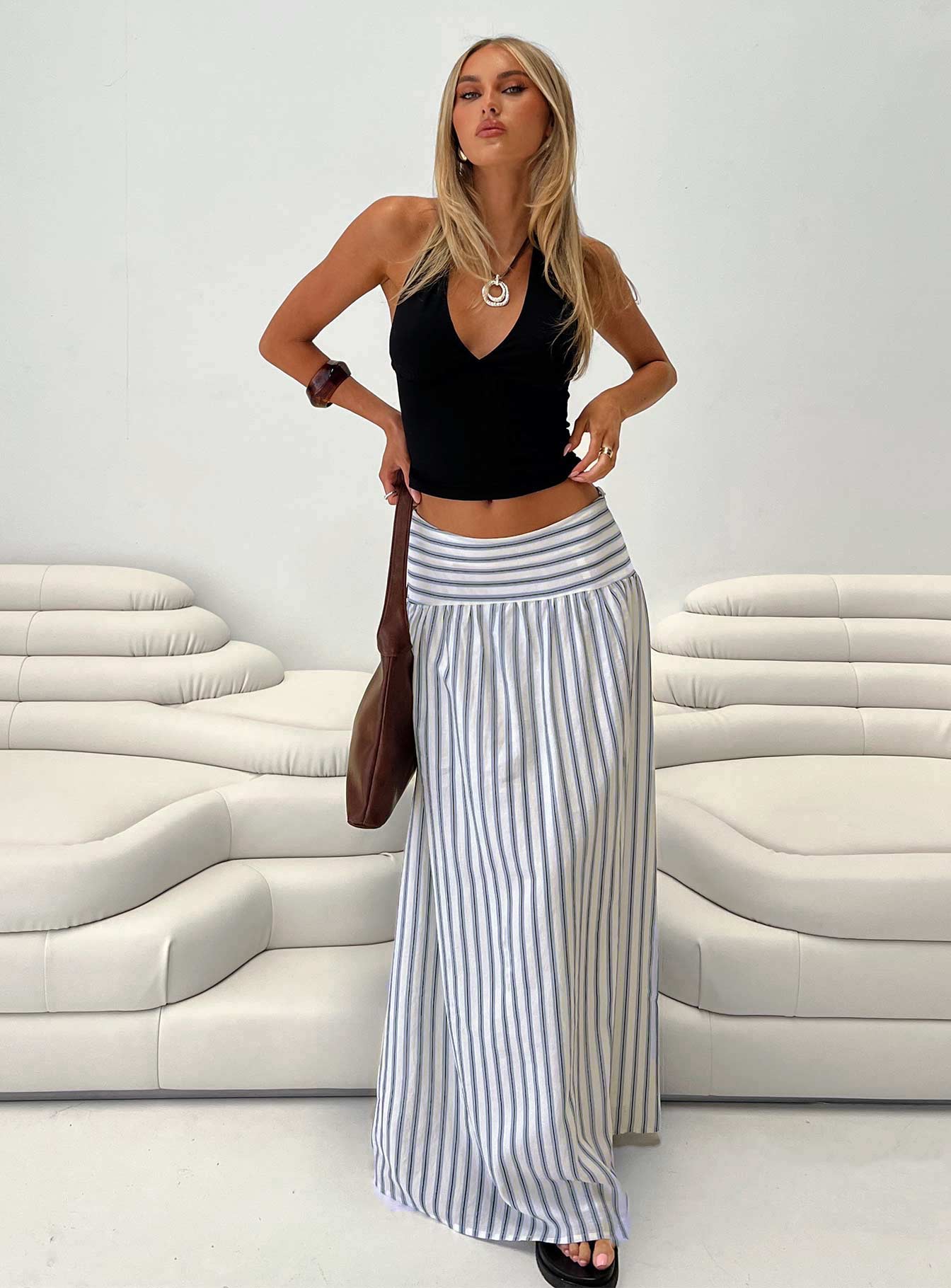 Find Your Love Flowy Maxi Skirt White Discount From China