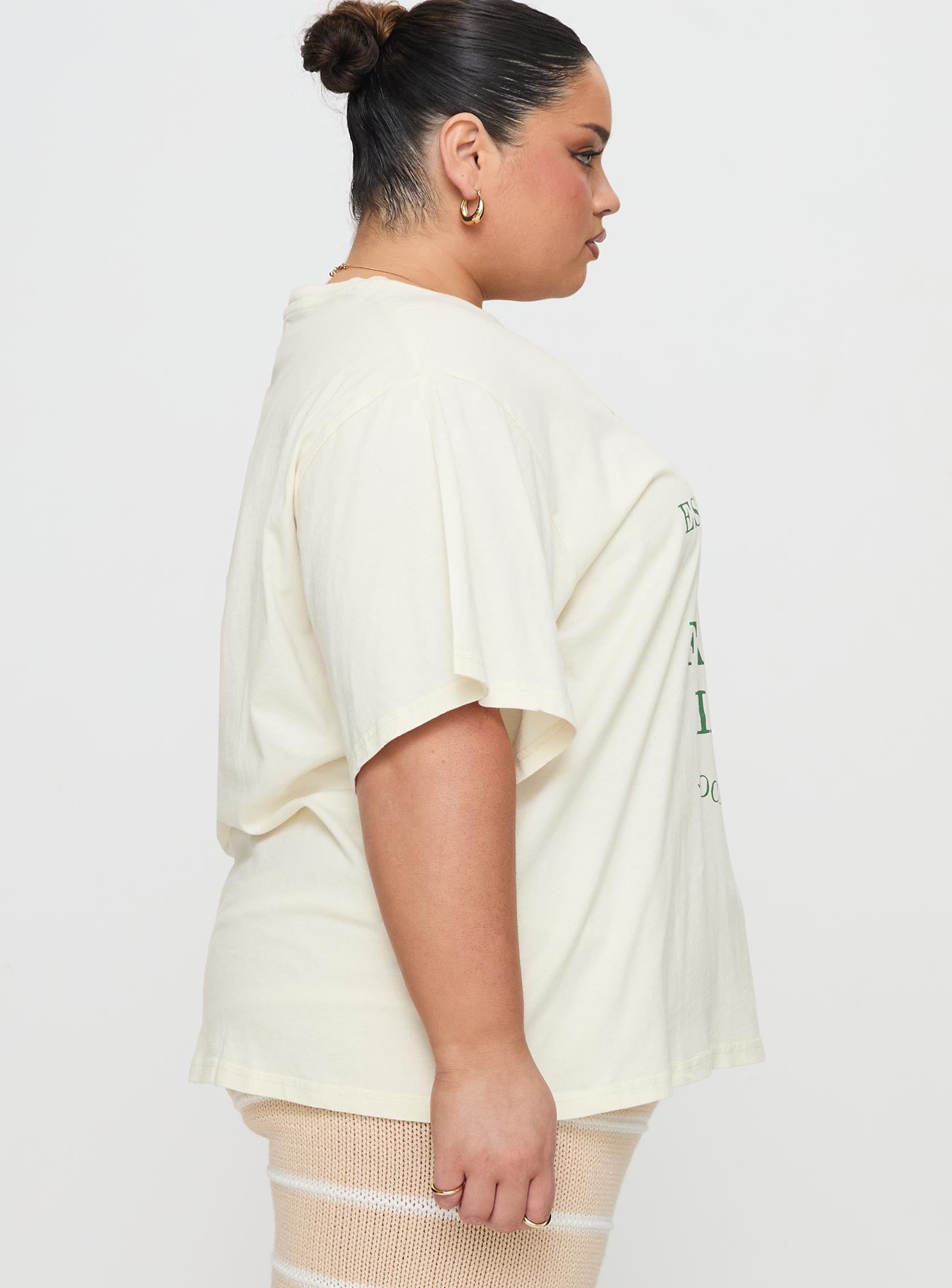 Local Produce Tee Cream Curve Cheap Sale With Mastercard