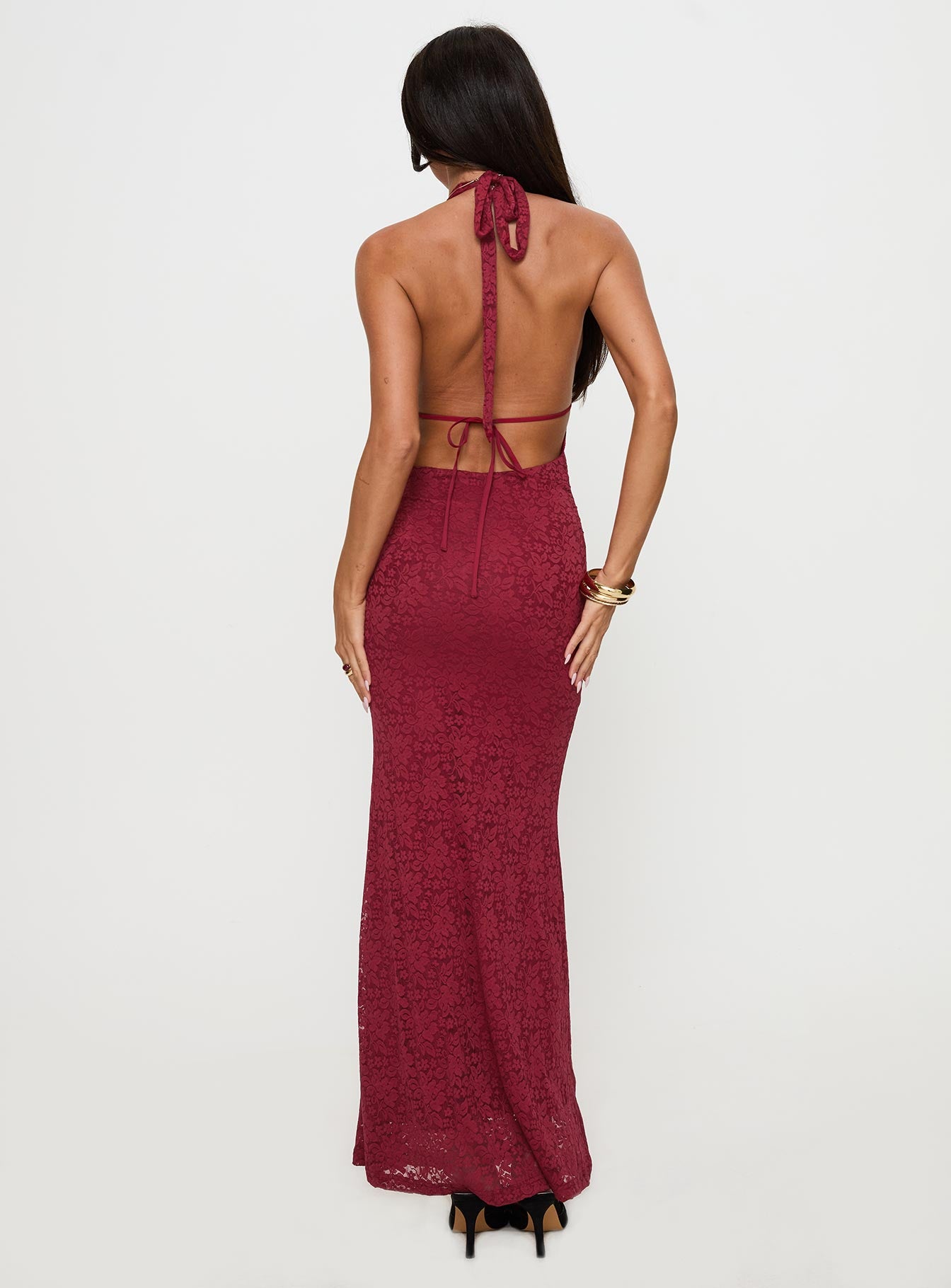 Karmyn Plunge Maxi Dress Red Clearance Best