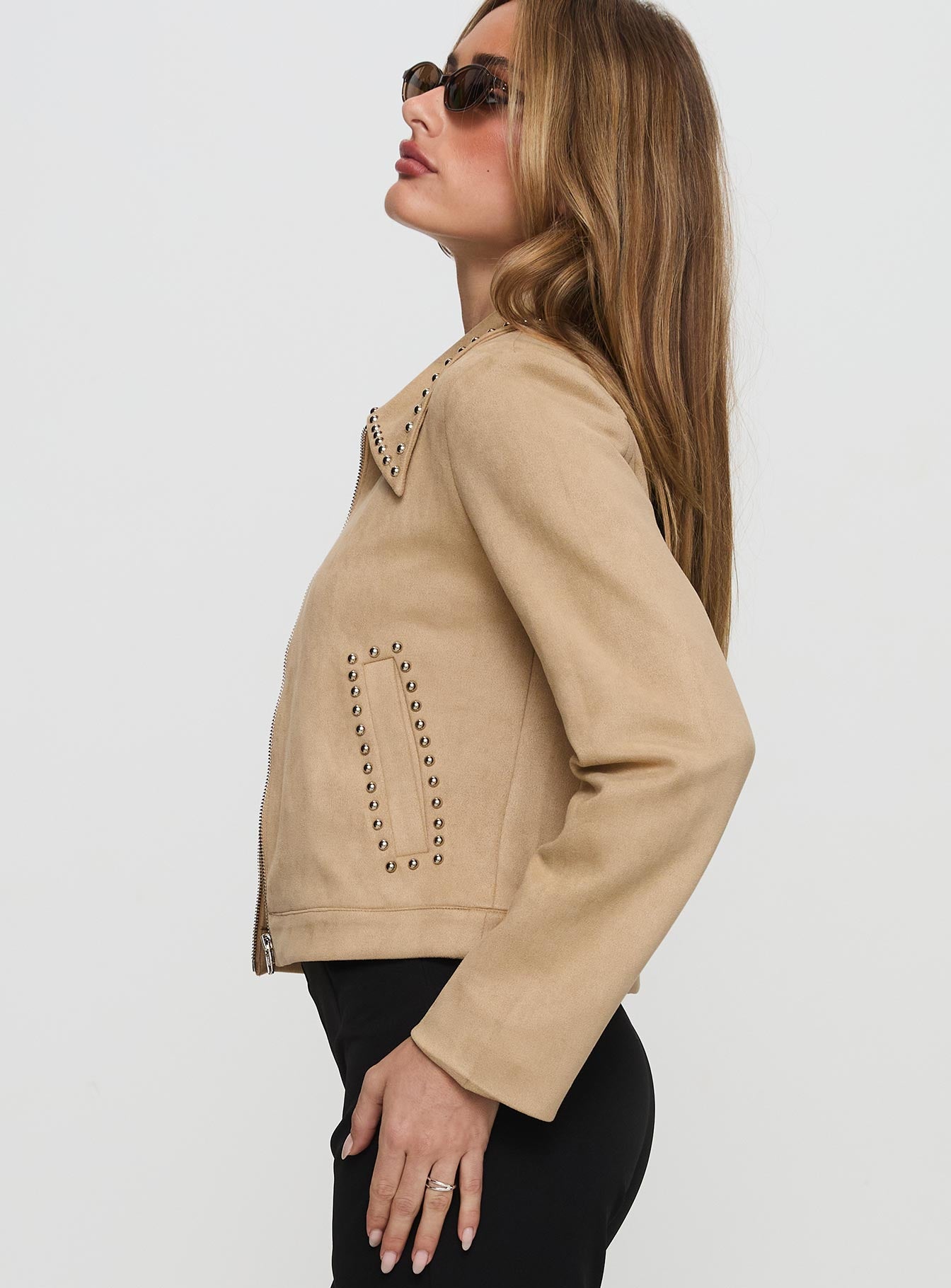 Hurleigh Faux Suede Jacket Brown Get To Buy