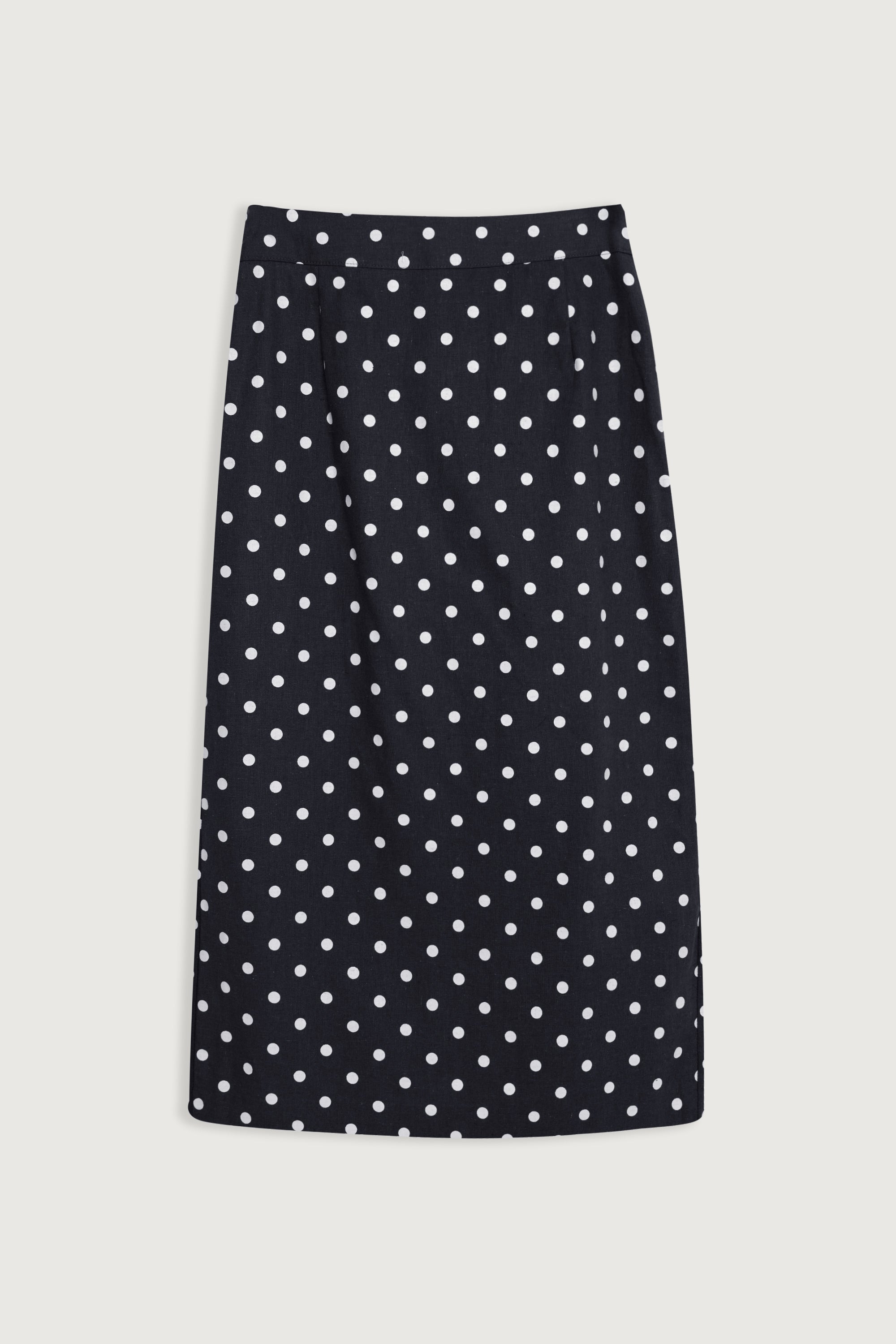 POLKA DOT COTTON LINEN SKIRT Huge Surprise Cheap Pice