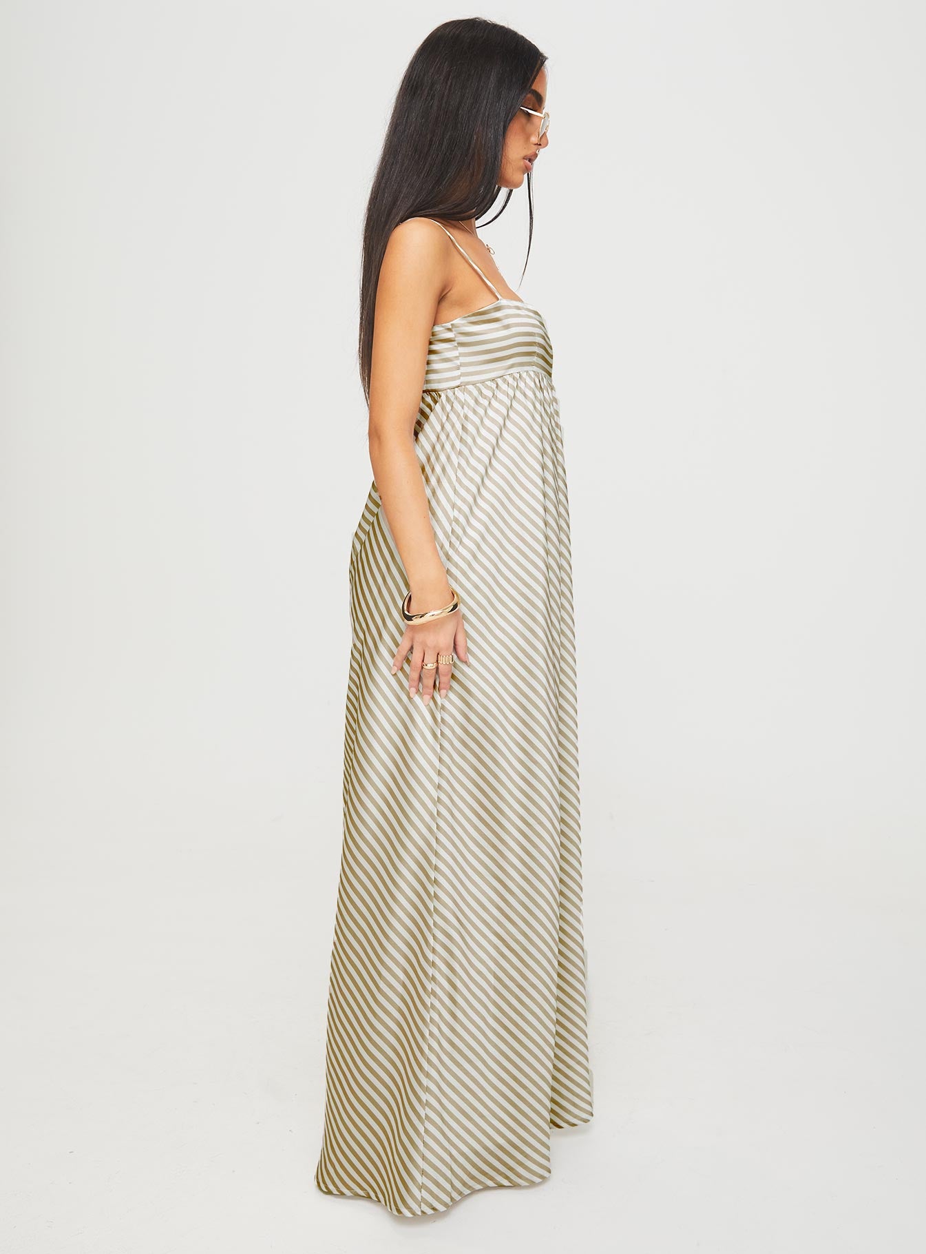 Pansotti Maxi Dress Beige / White Stripe Buy Cheap Manchester