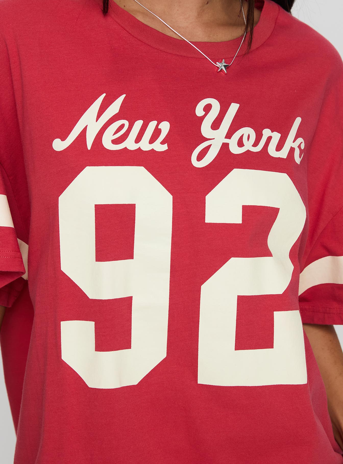 New York 95 Oversized Tee Red Discount Cheapest Pice