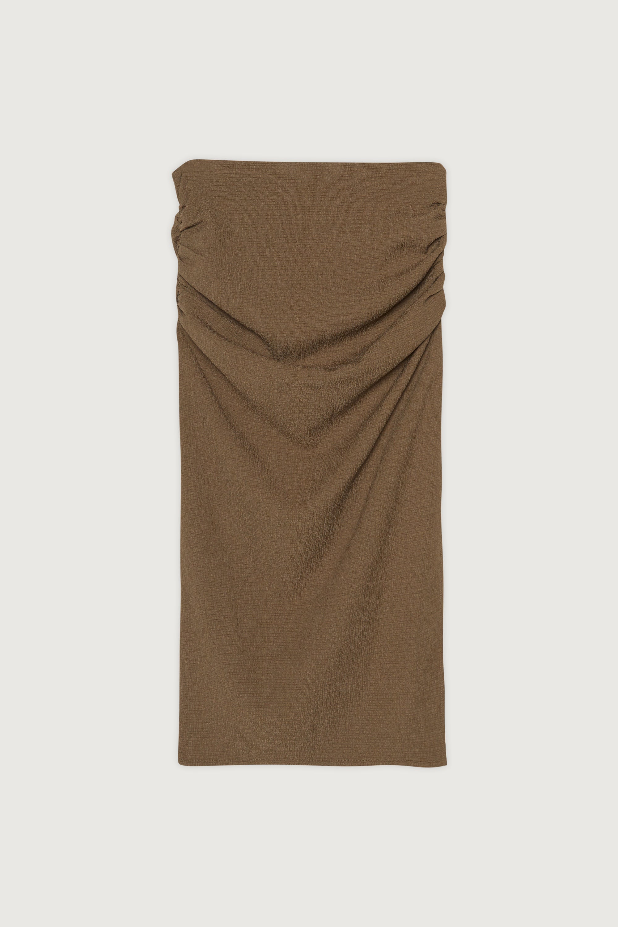 TEXTURED MIDI SKIRT WITH RUCHING Clearance Amazon