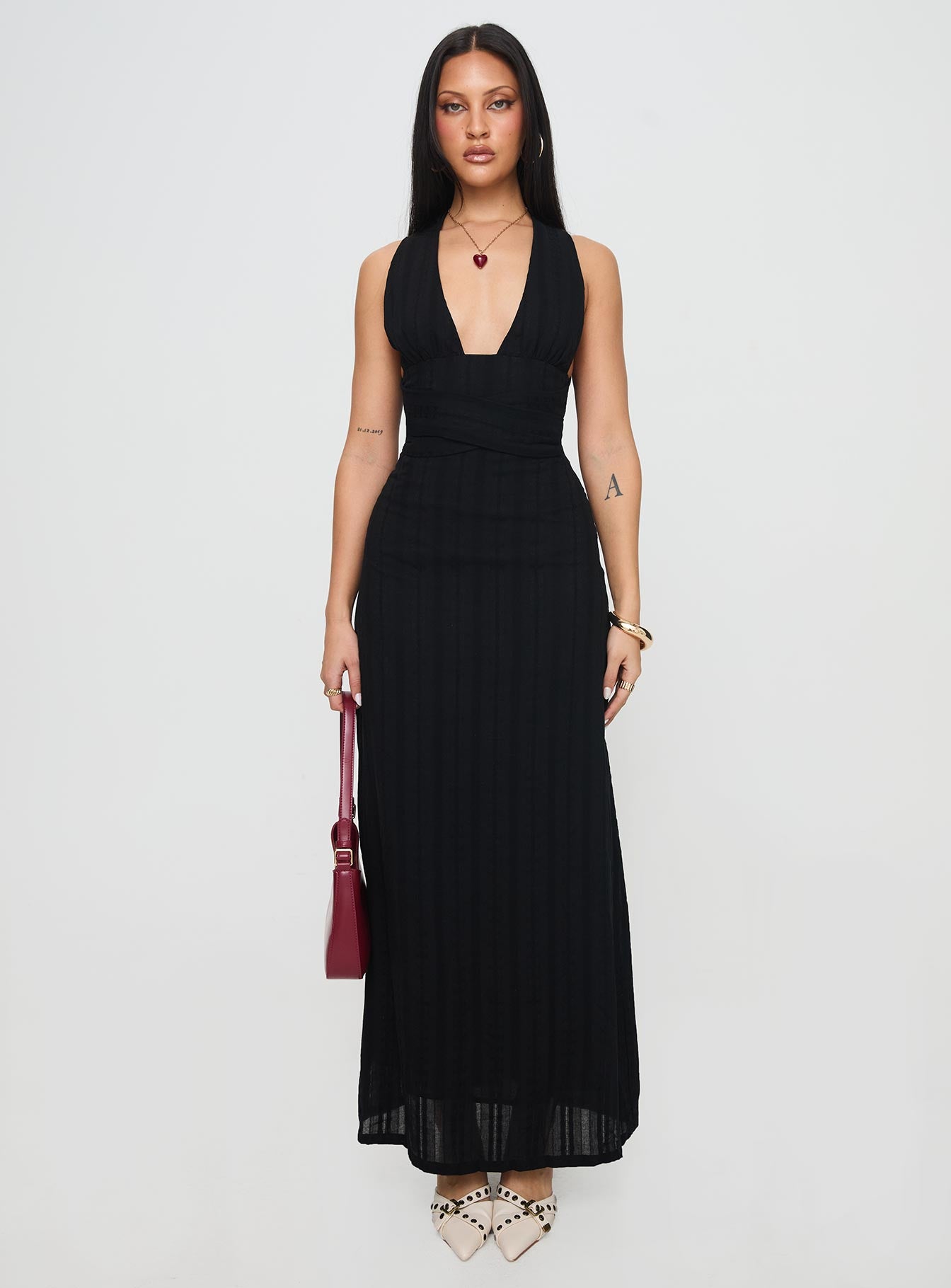 Alsace Maxi Dress Black Cheap Sale Lowest Pice