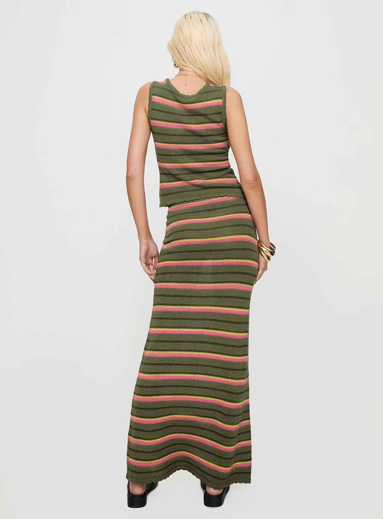 Giulia Knit Maxi Skirt Green Multi Clearance Footlocker Finishline