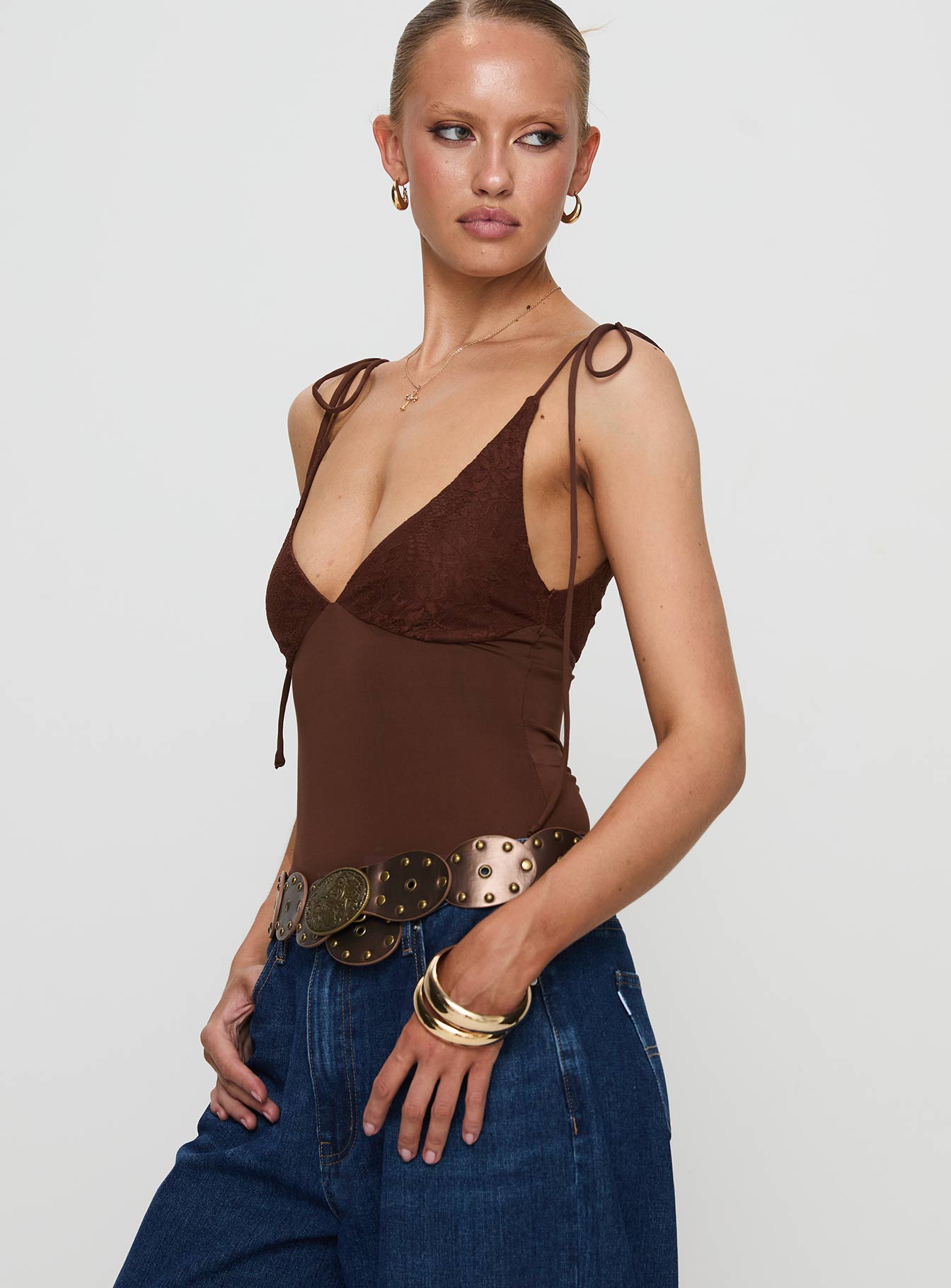 Prichard Bodysuit Brown Collections Cheap Pice