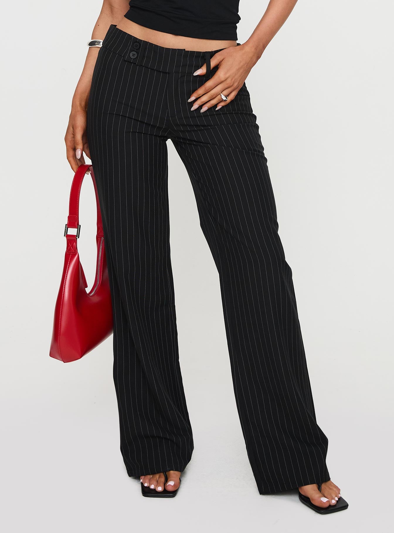 Socialista Pinstripe Pant Black Clearance Perfect