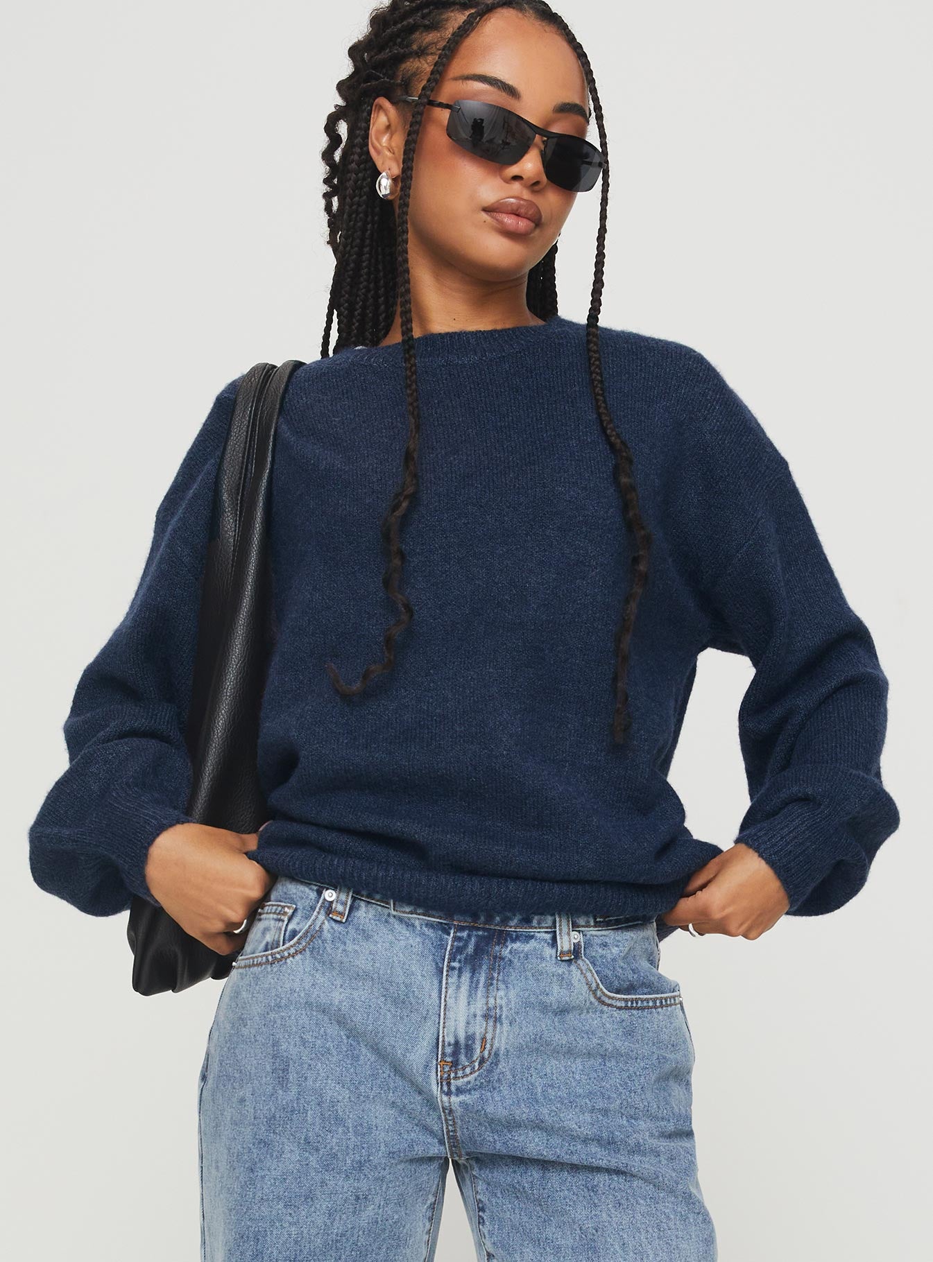 Ryanna Sweater Navy Clearance Visit New