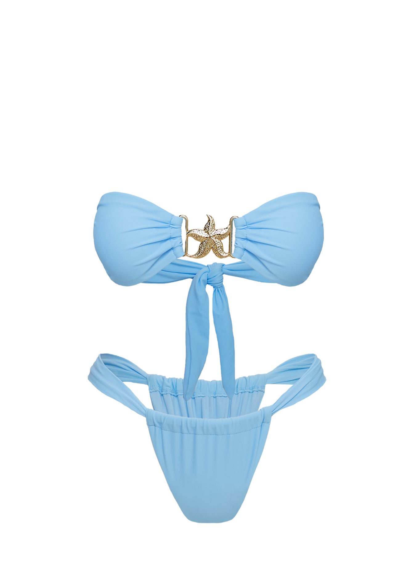 So Sunkissed Hardware Detail Bikini Top Blue Free Shipping Looking For