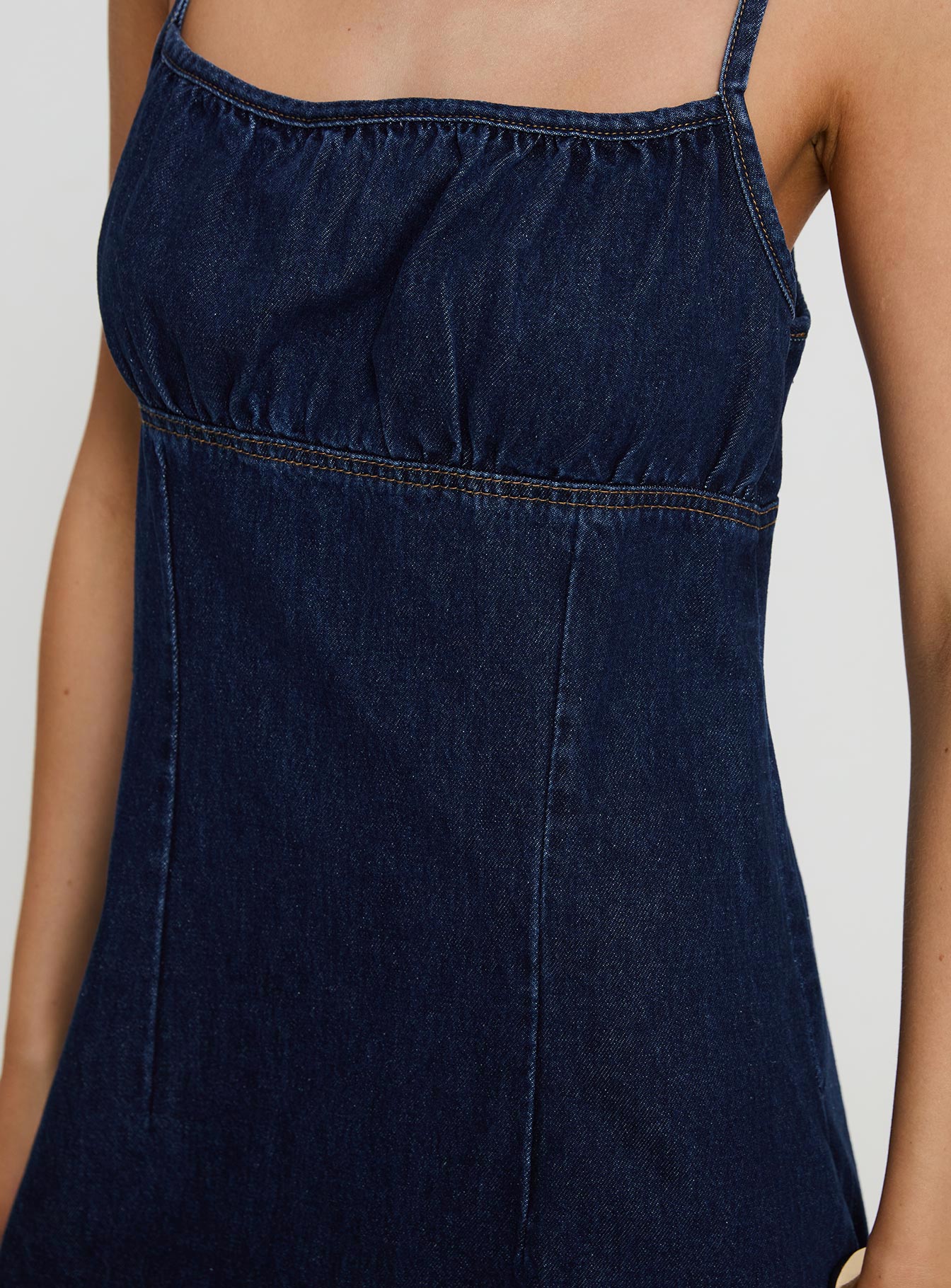 Adria Denim Mini Dress Indigo Official Site